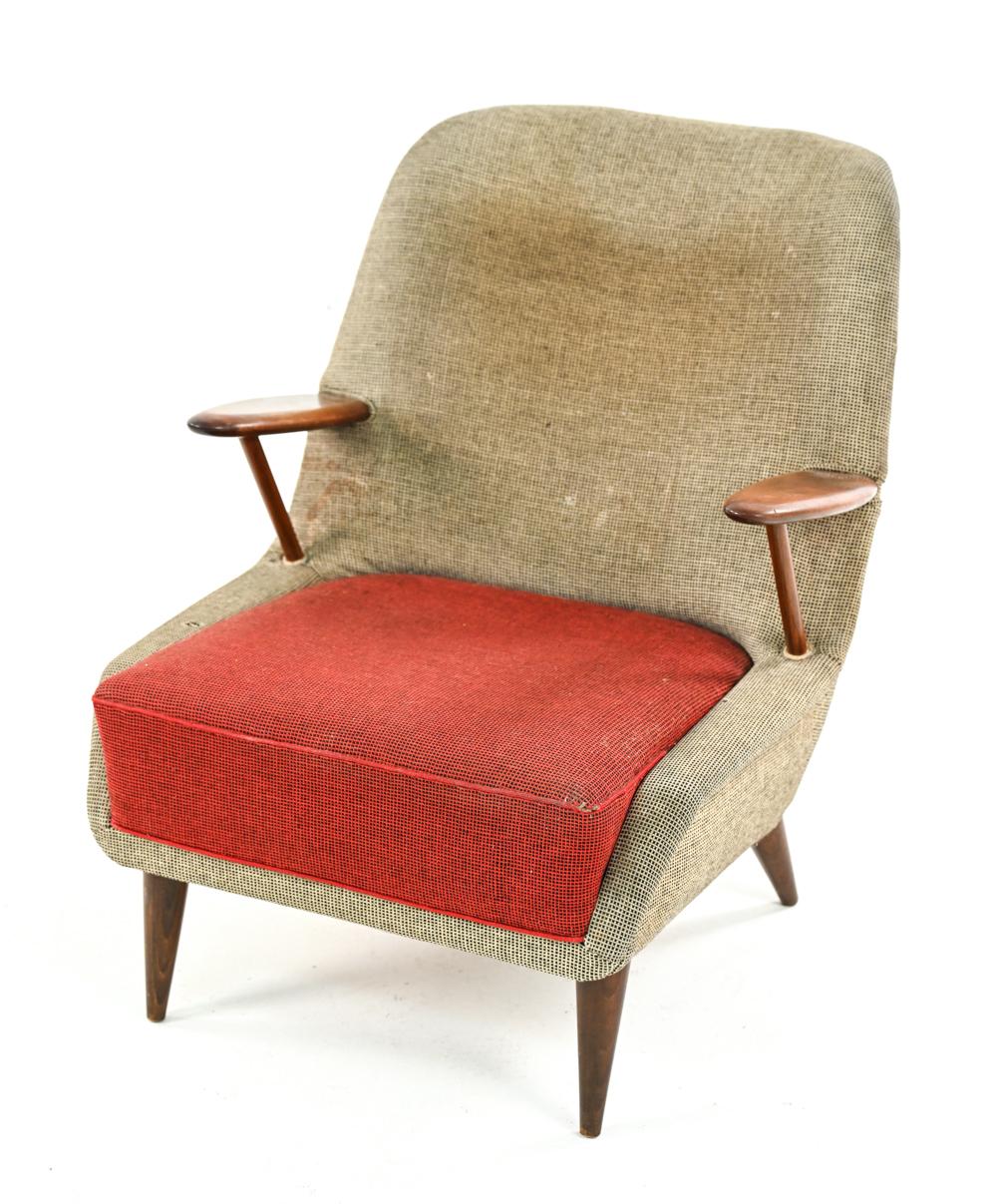 Danish Mid-Century Hans Olsen Style Easy Chair In Good Condition In Norwalk, CT