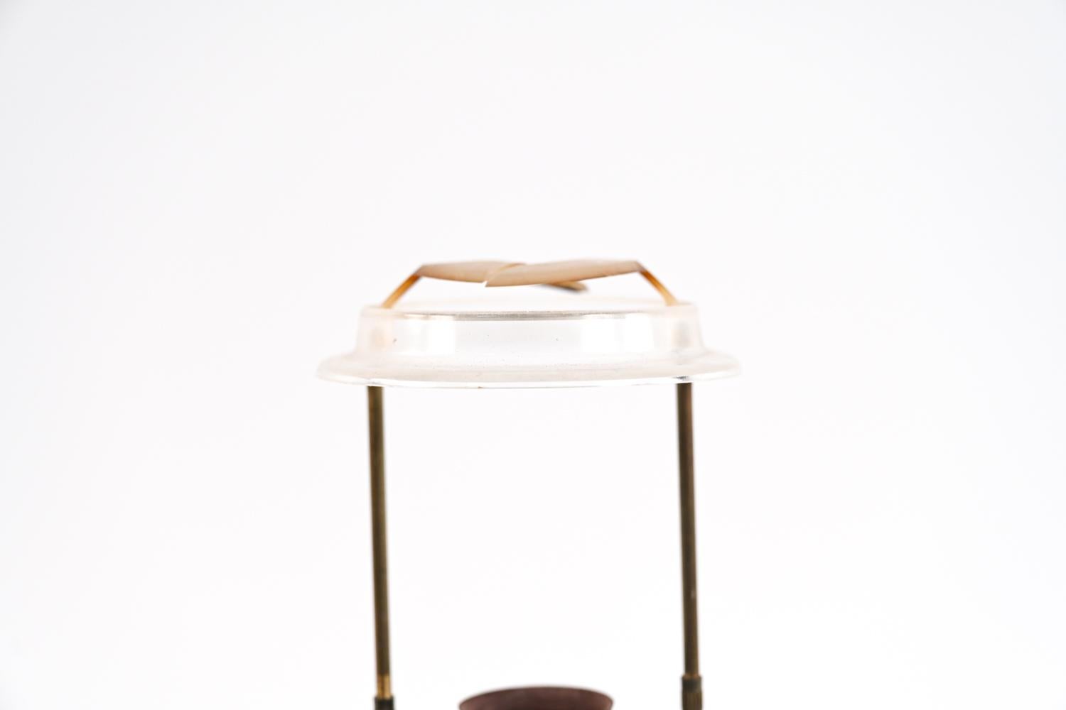 Ceramic Danish Mid-Century Hans Rudolf Petersen Sgraffito Pottery Table Lamp
