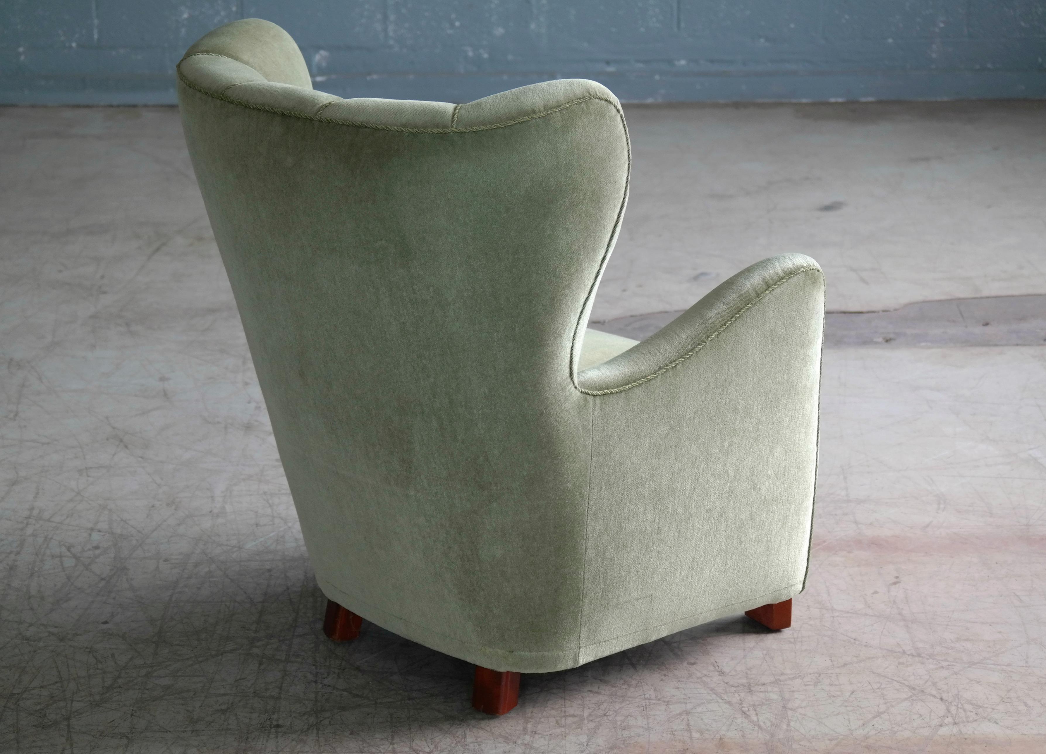 Danish Midcentury High Back Lounge Chair Denmark by Slagelse Mobelvaerk 5