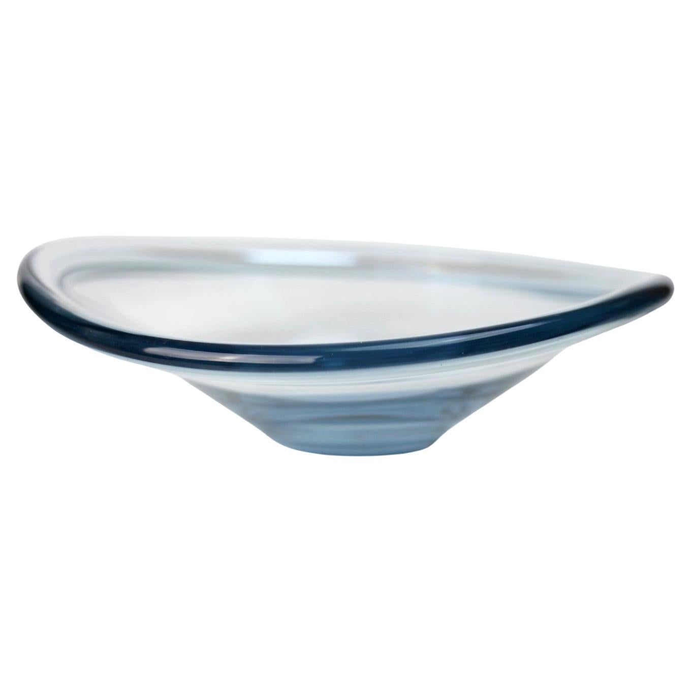 Mid-Century Modernist Glass Tray Bowl by Per Lütken For Sale