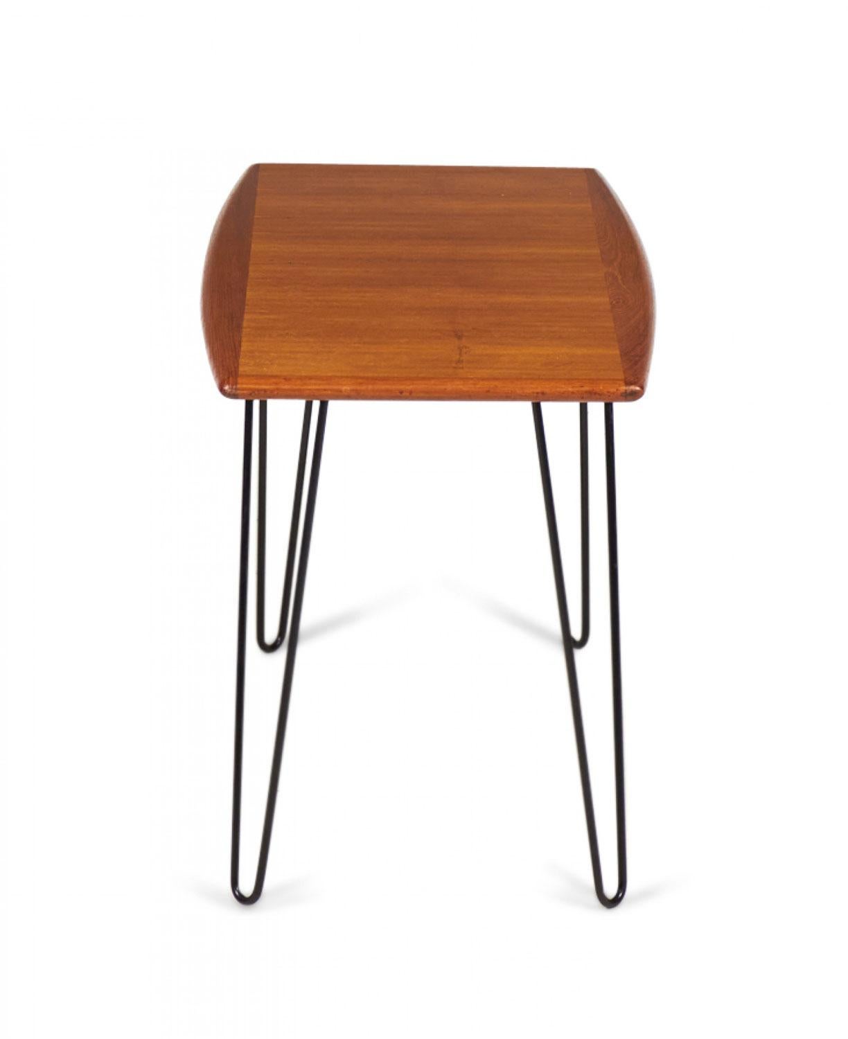 Moderne Danish Mid-Century Iron and Teak Coffee Table en vente
