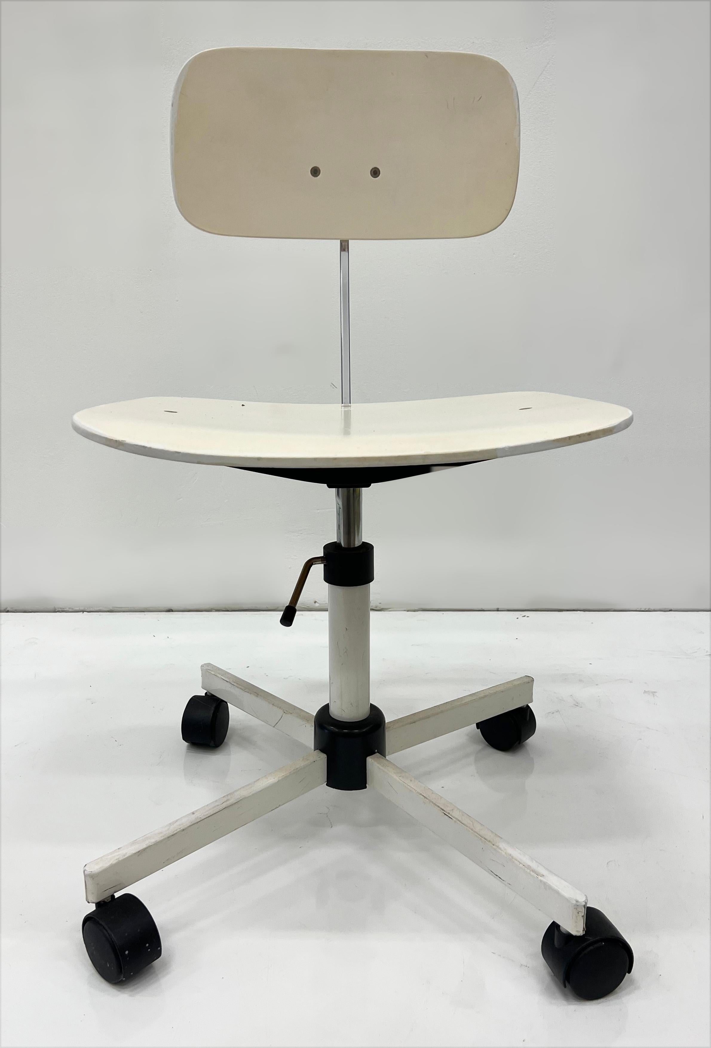 Danish mid-century Jørgen Rasmussen Kevi Chairs on Casters, Per Item

Offered for sale are vintage Mid-century Danish Modern Jørgen Rasmussen chairs on casters labeled made in Denmark. There are 4 chairs available and they are priced per item. The