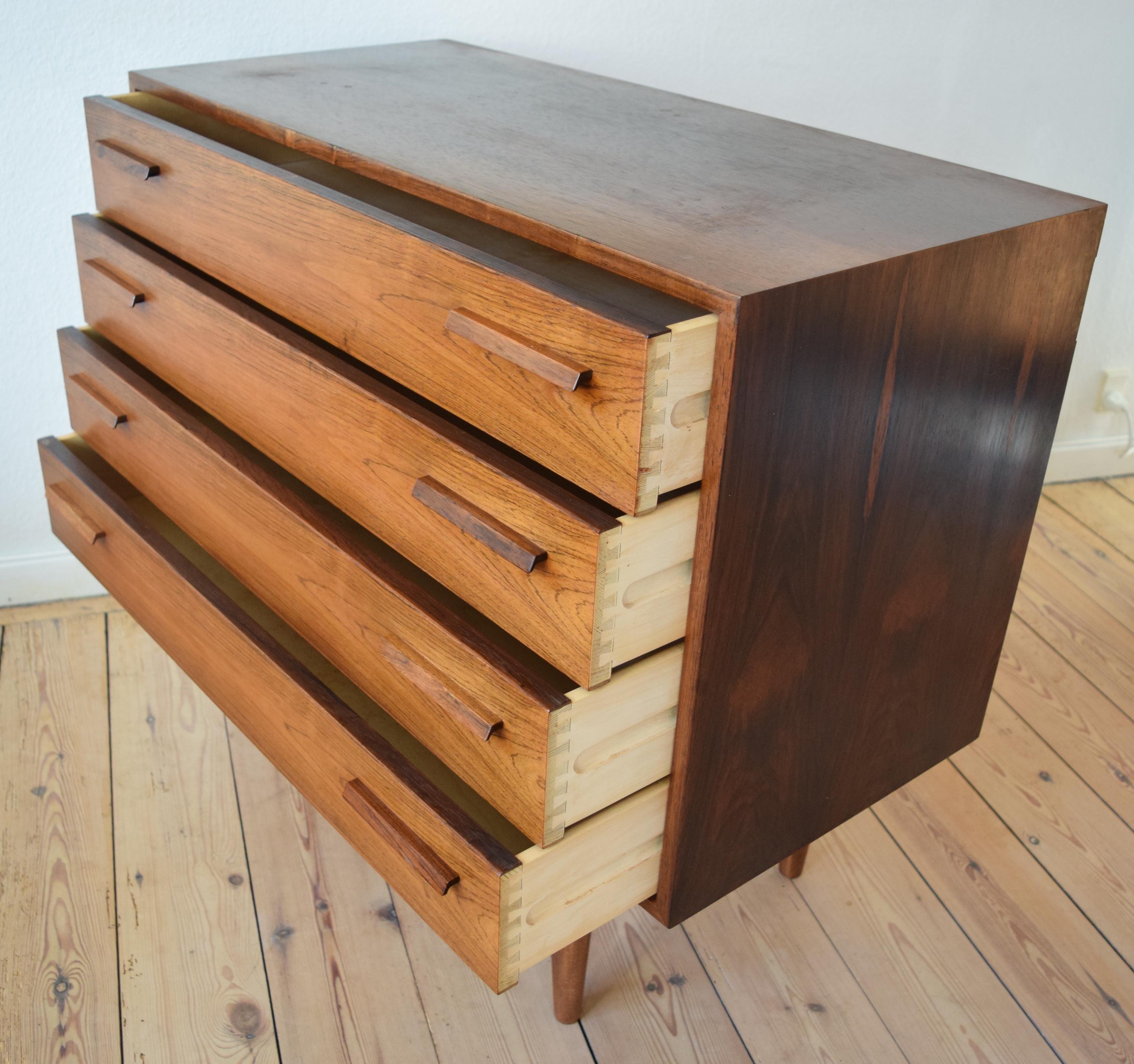 Danish Midcentury Kai Kristiansen Rosewood Chest of Drawers for FM Møbler, 1960s In Good Condition In Nyborg, DK