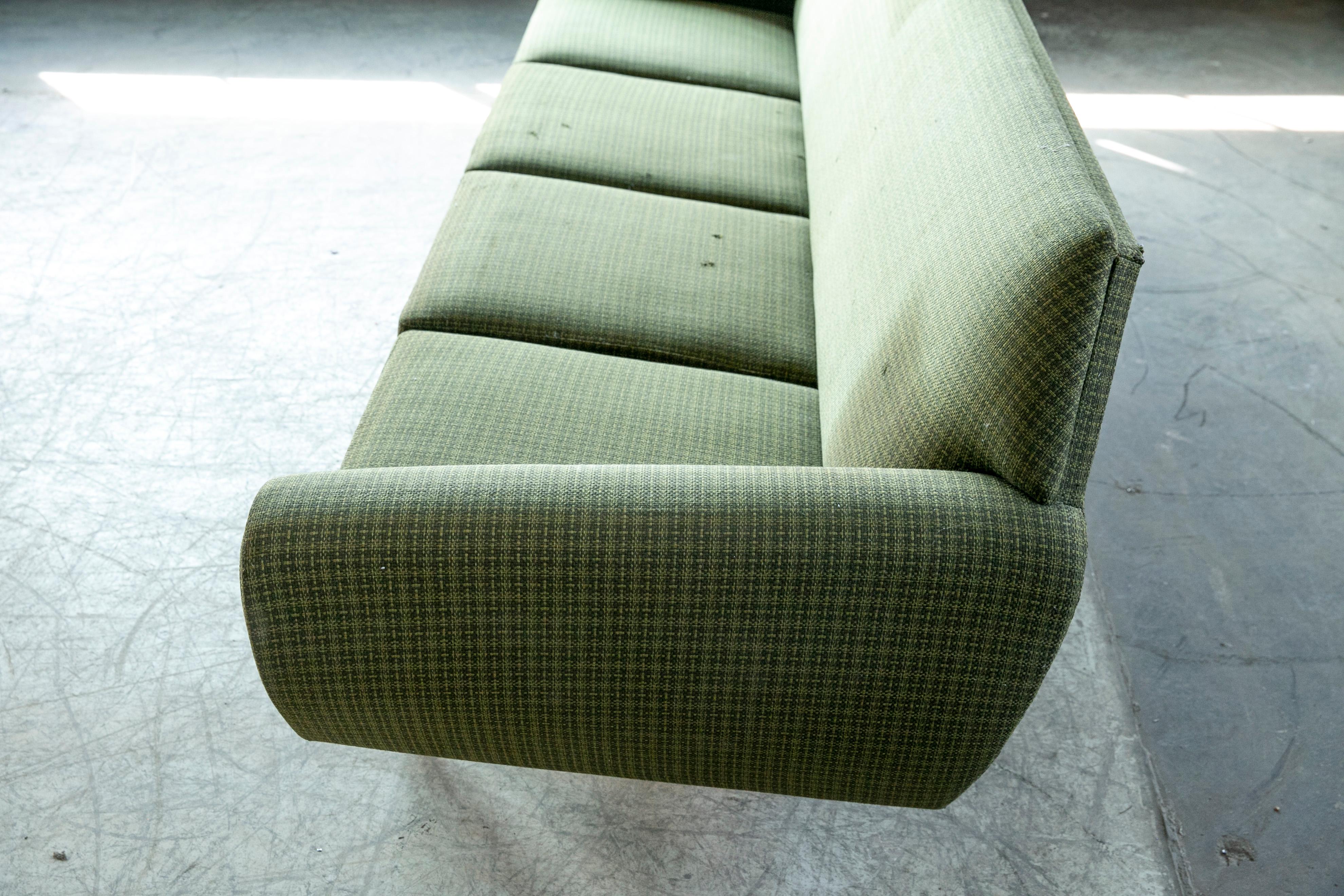 Danish Mid-Century Kurt Østervig Attributed Large Danish Four-Seat Sofa, 1960's For Sale 1