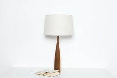 Danish Mid-Century Lathe-Turned Teak Table Lamp Base
