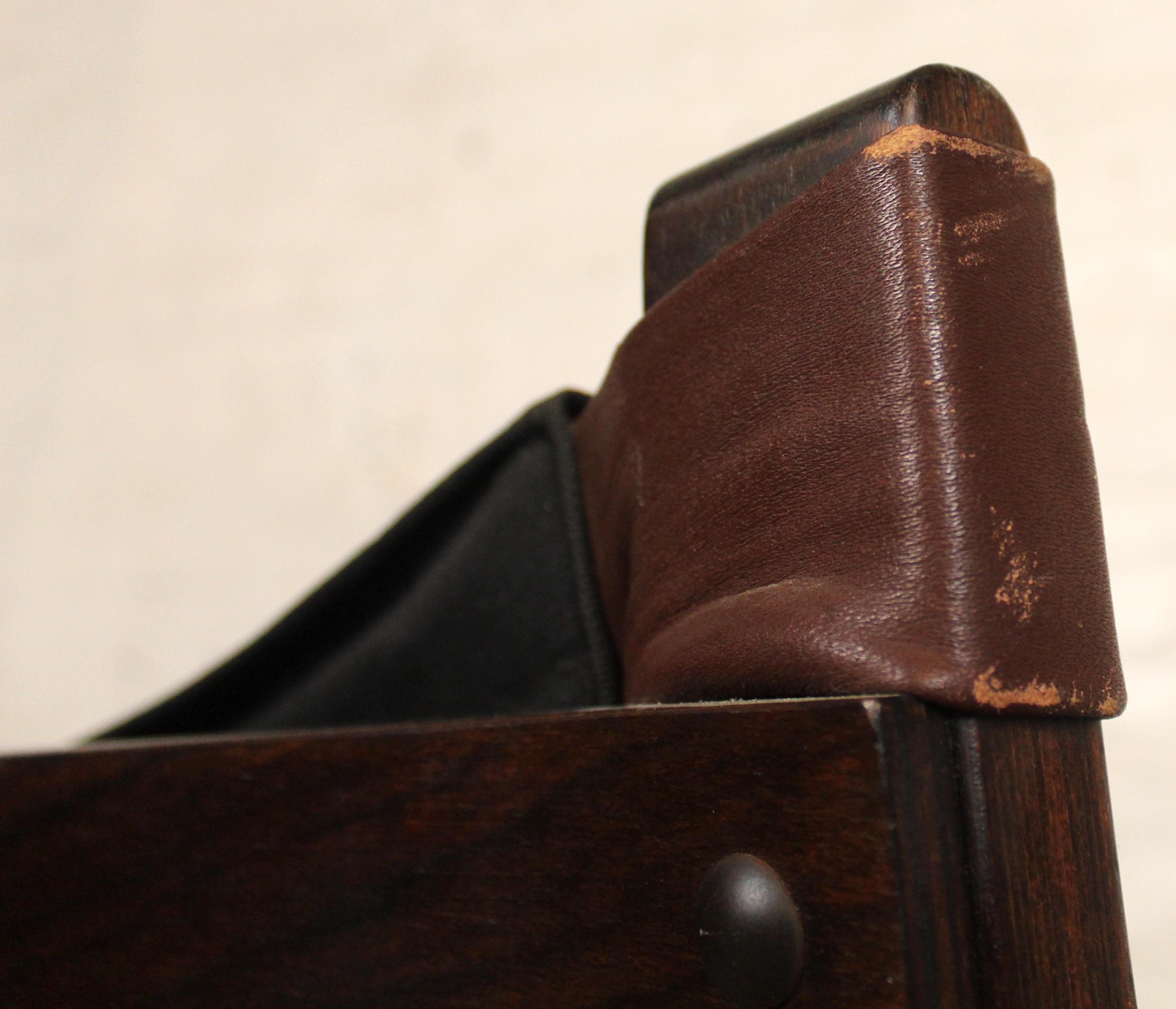 Danish Mid-Century Leather Bentwood Chair by Farstrup Møbelfabrik For Sale 12
