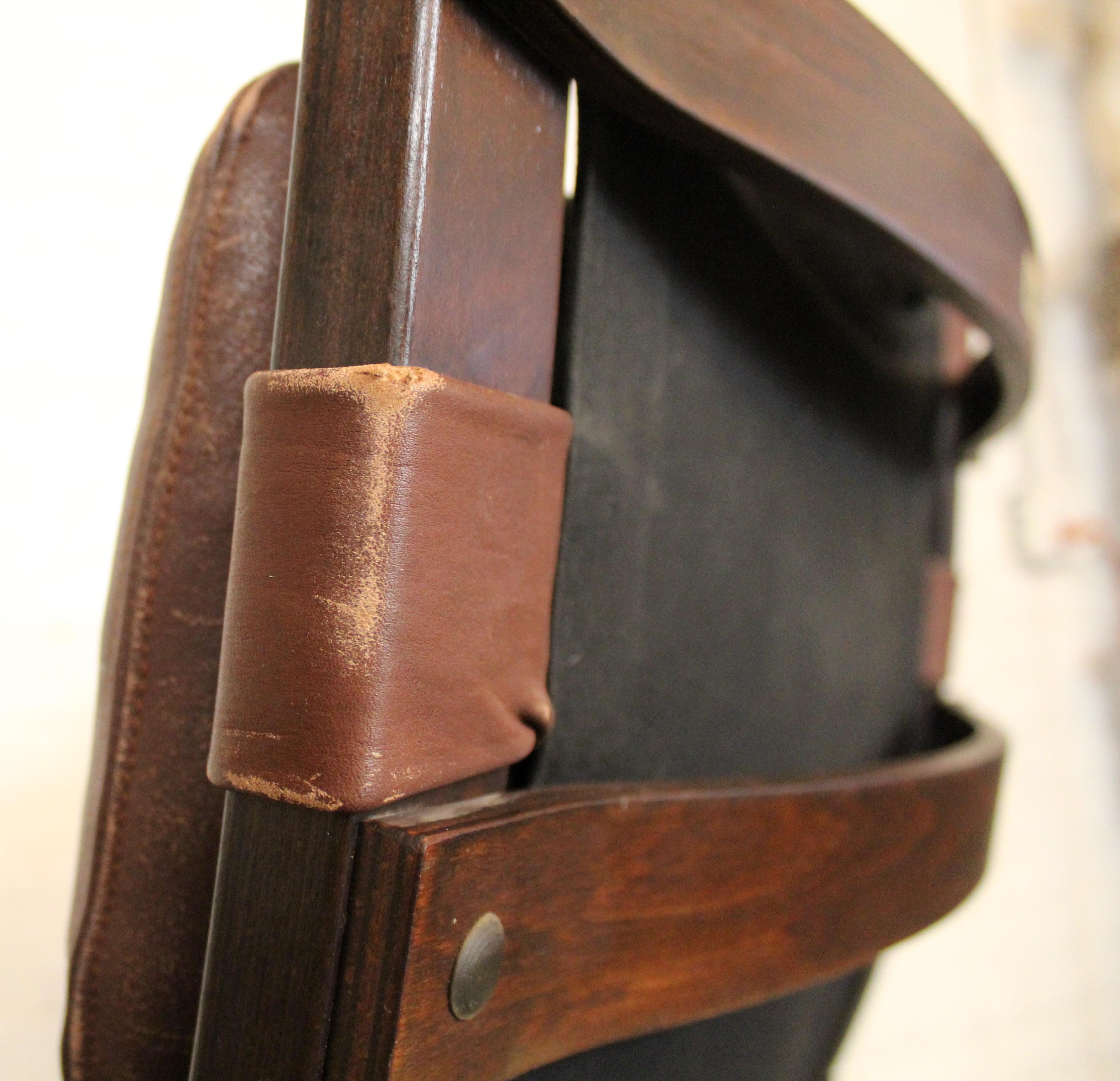 Danish Mid-Century Leather Bentwood Chair by Farstrup Møbelfabrik For Sale 13