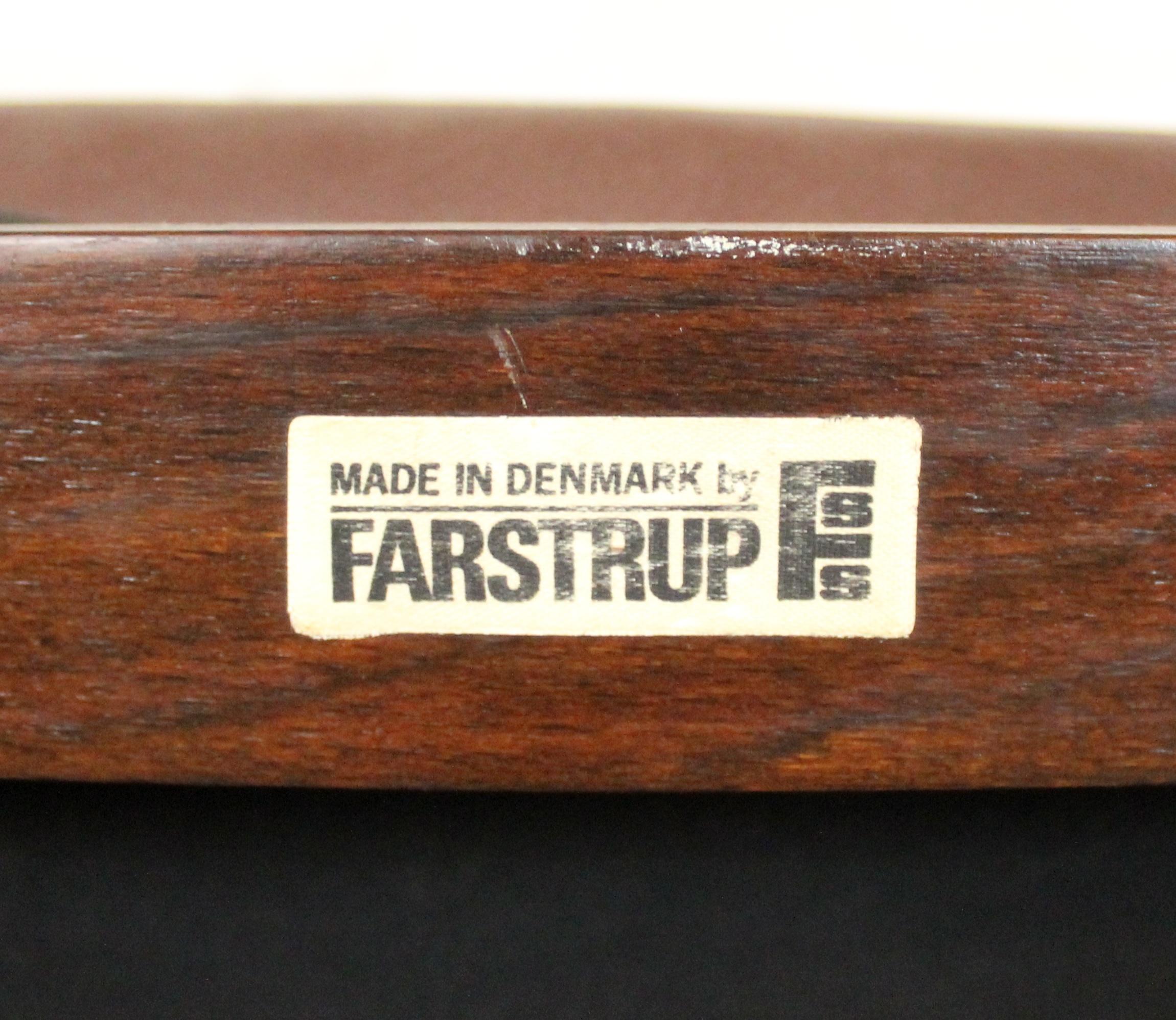 Danish Mid-Century Leather Bentwood Chair by Farstrup Møbelfabrik For Sale 1
