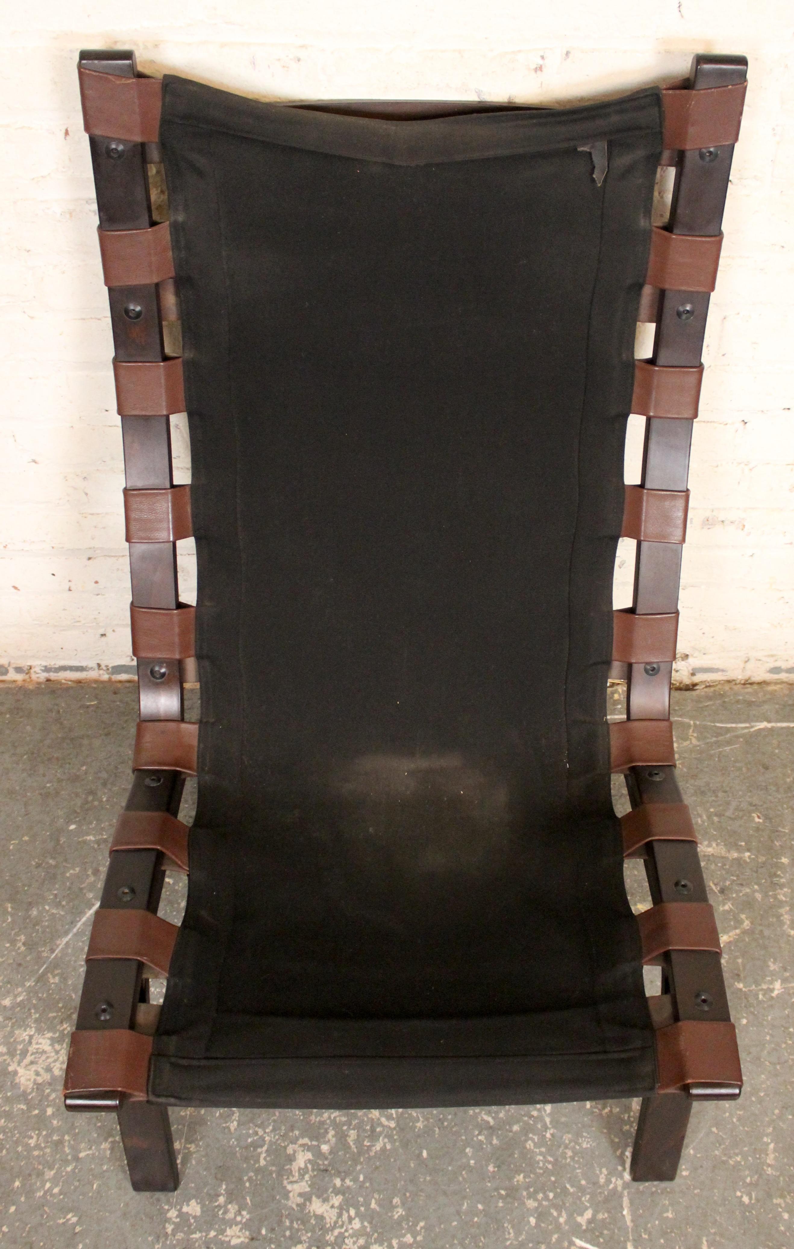 Danish Mid-Century Leather Bentwood Chair by Farstrup Møbelfabrik For Sale 2