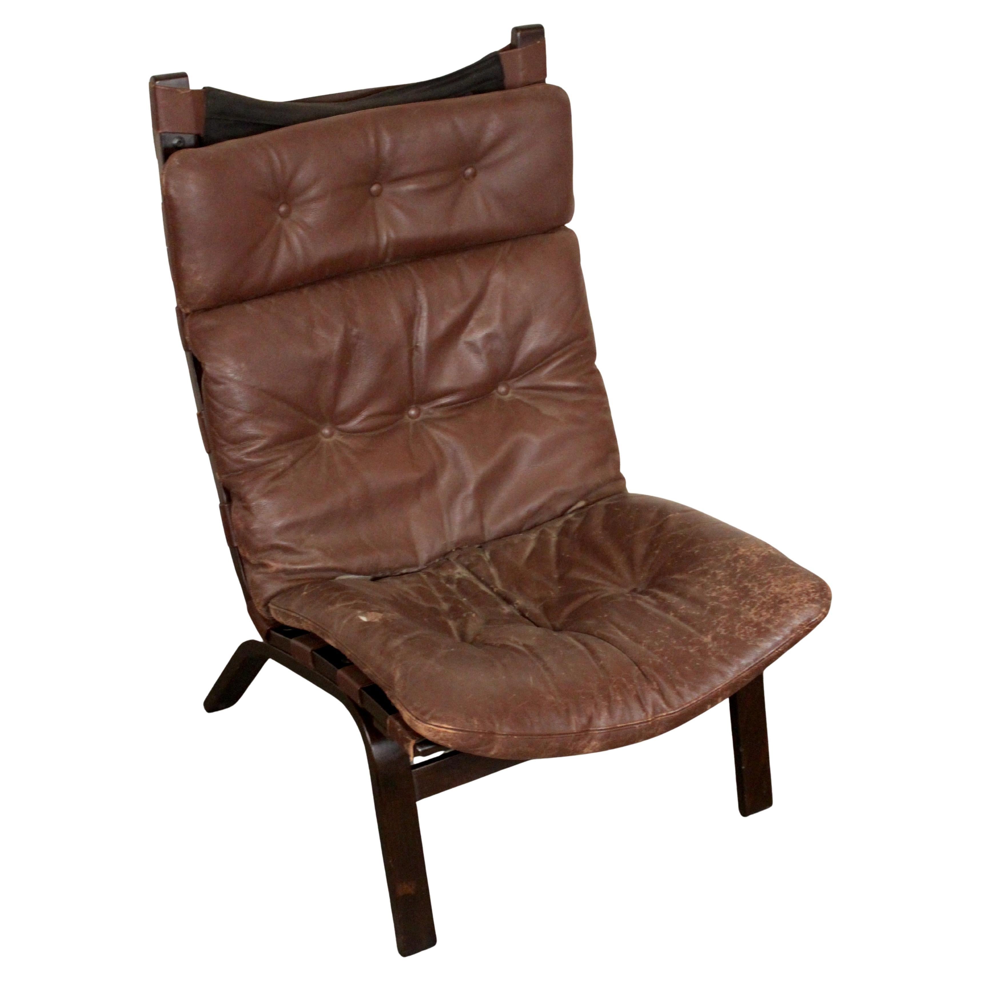 Danish Mid-Century Leather Bentwood Chair by Farstrup Møbelfabrik For Sale
