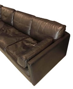 Danish Midcentury Leather Corner Sofa