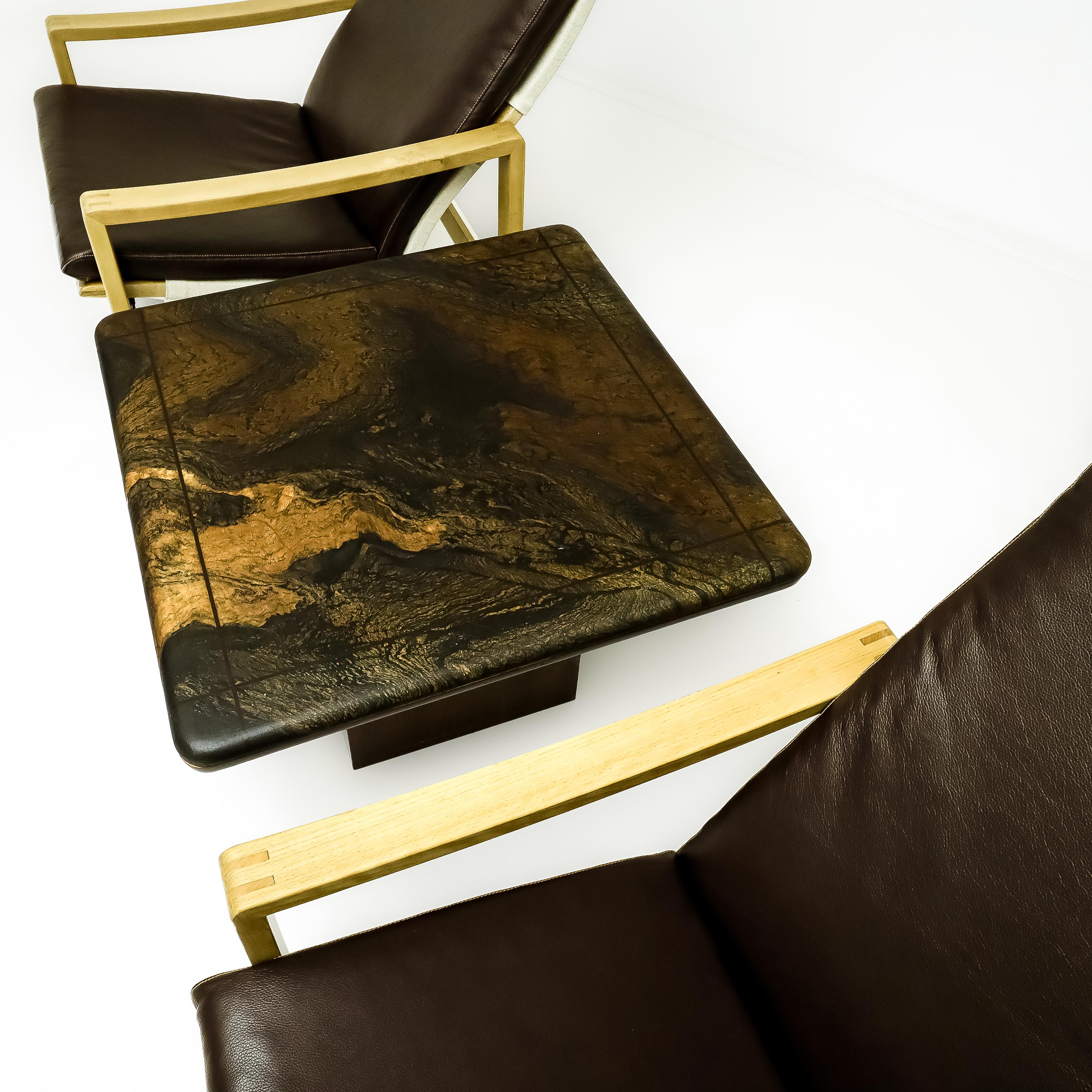 Danish Mid Century leather lounge ‘Safari’ chairs by Børge Jensen & Sønner For Sale 3