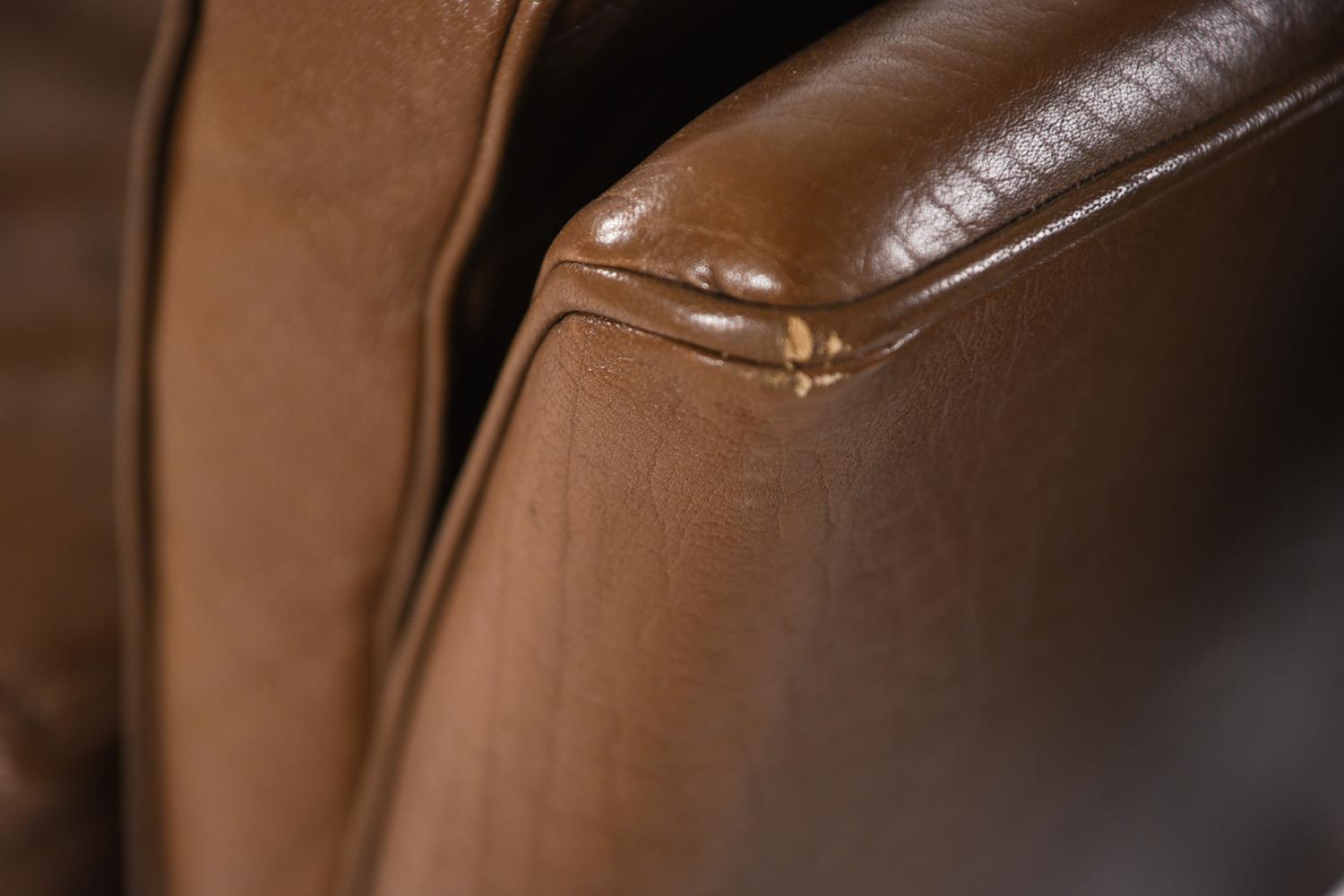Danish Midcentury Leather Sofa by Mogens Hansen 5