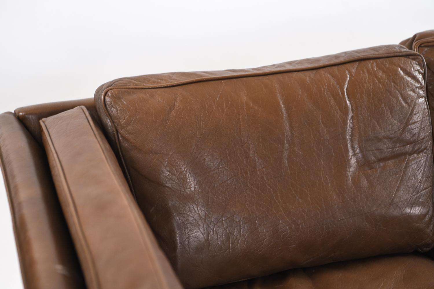 Mid-Century Modern Danish Midcentury Leather Sofa by Mogens Hansen