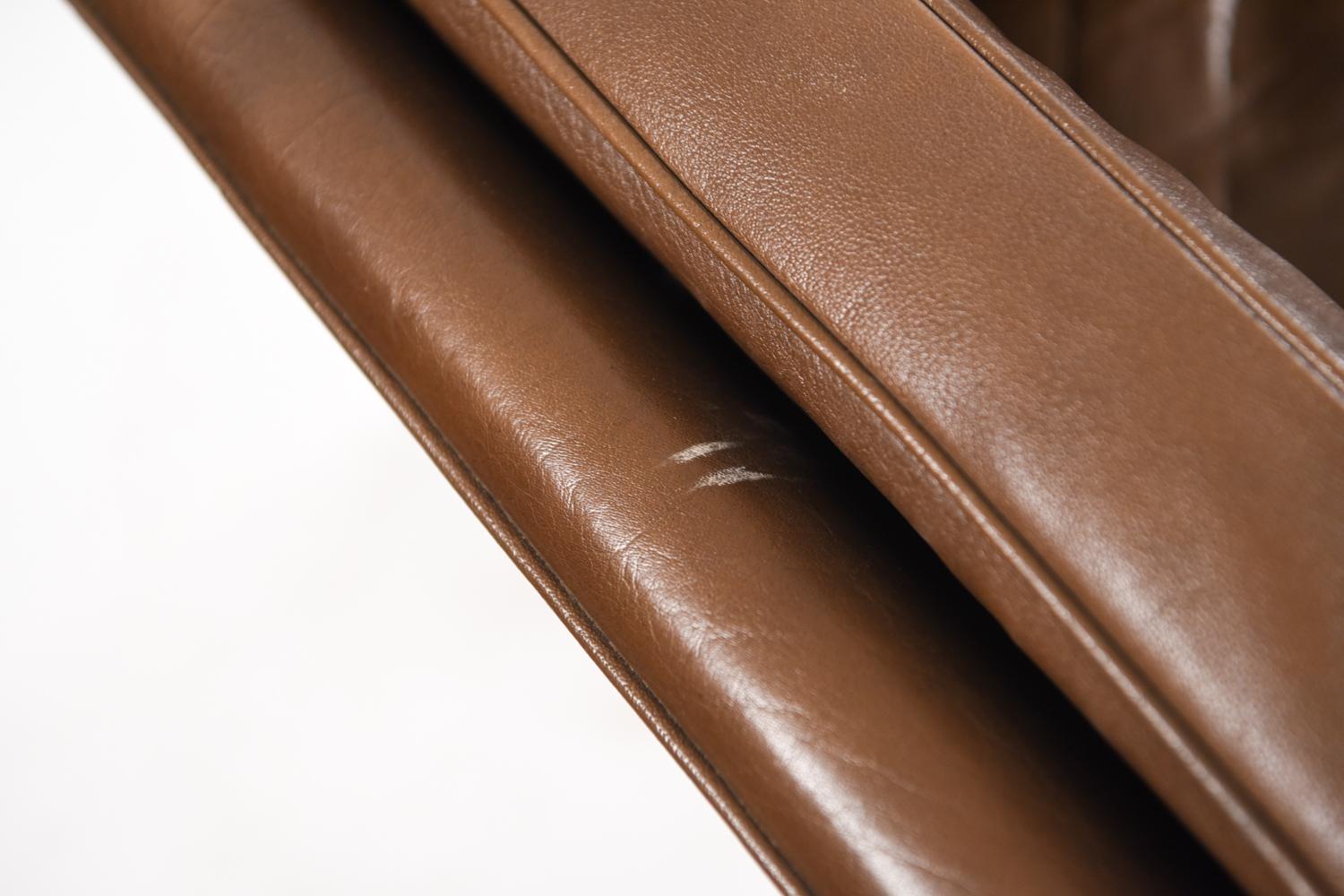 Danish Midcentury Leather Sofa by Mogens Hansen 1