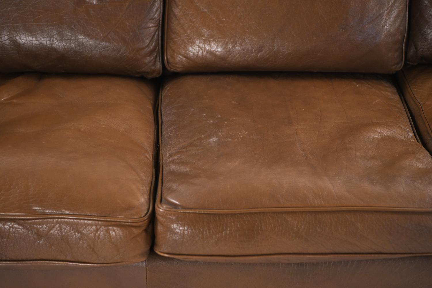 Danish Midcentury Leather Sofa by Mogens Hansen 2