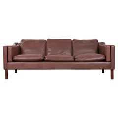 Dänisches Mid-Century Ledersofa