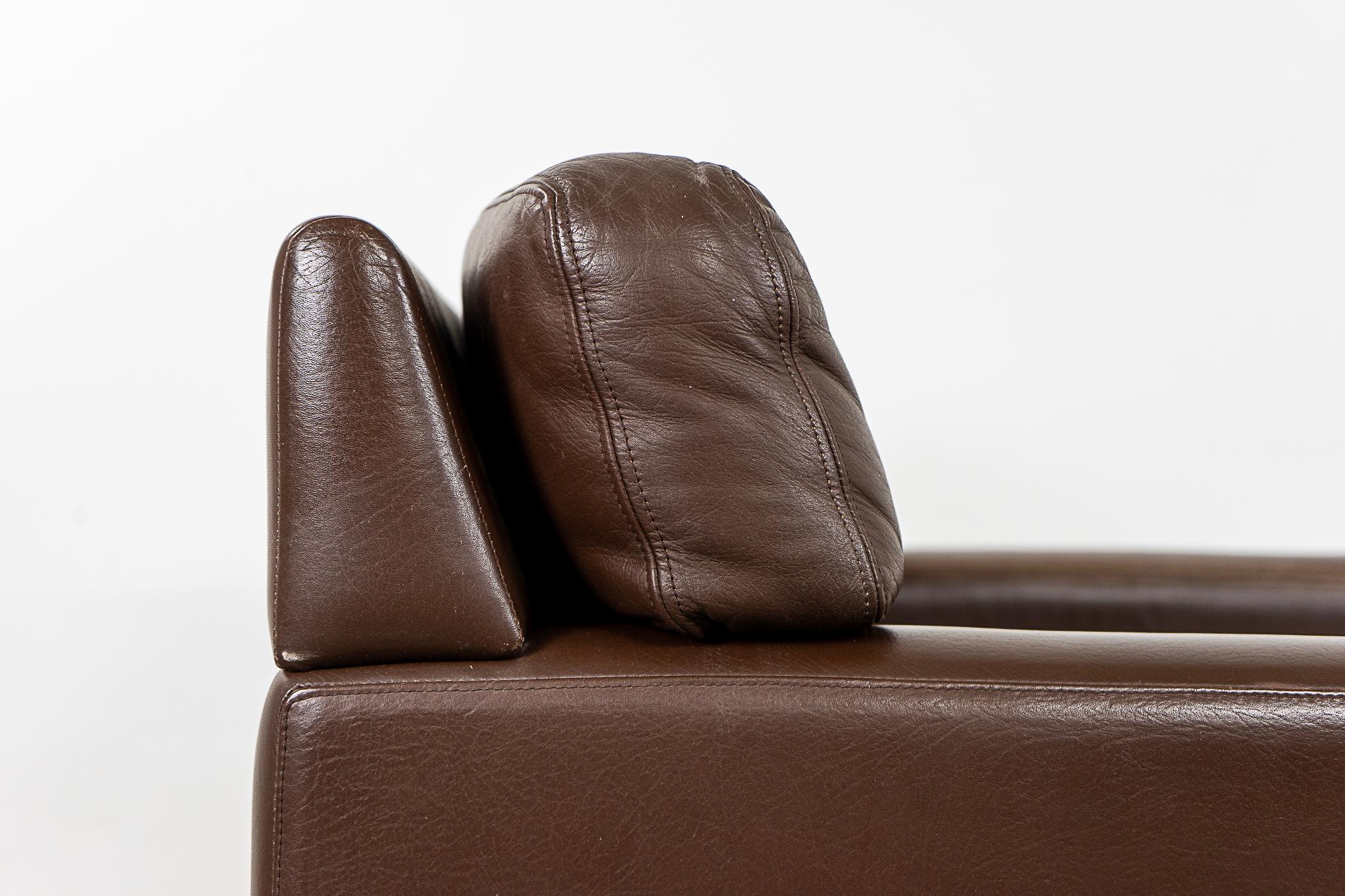 Danish Mid-Century Leather & Teak Lounge Chair 3