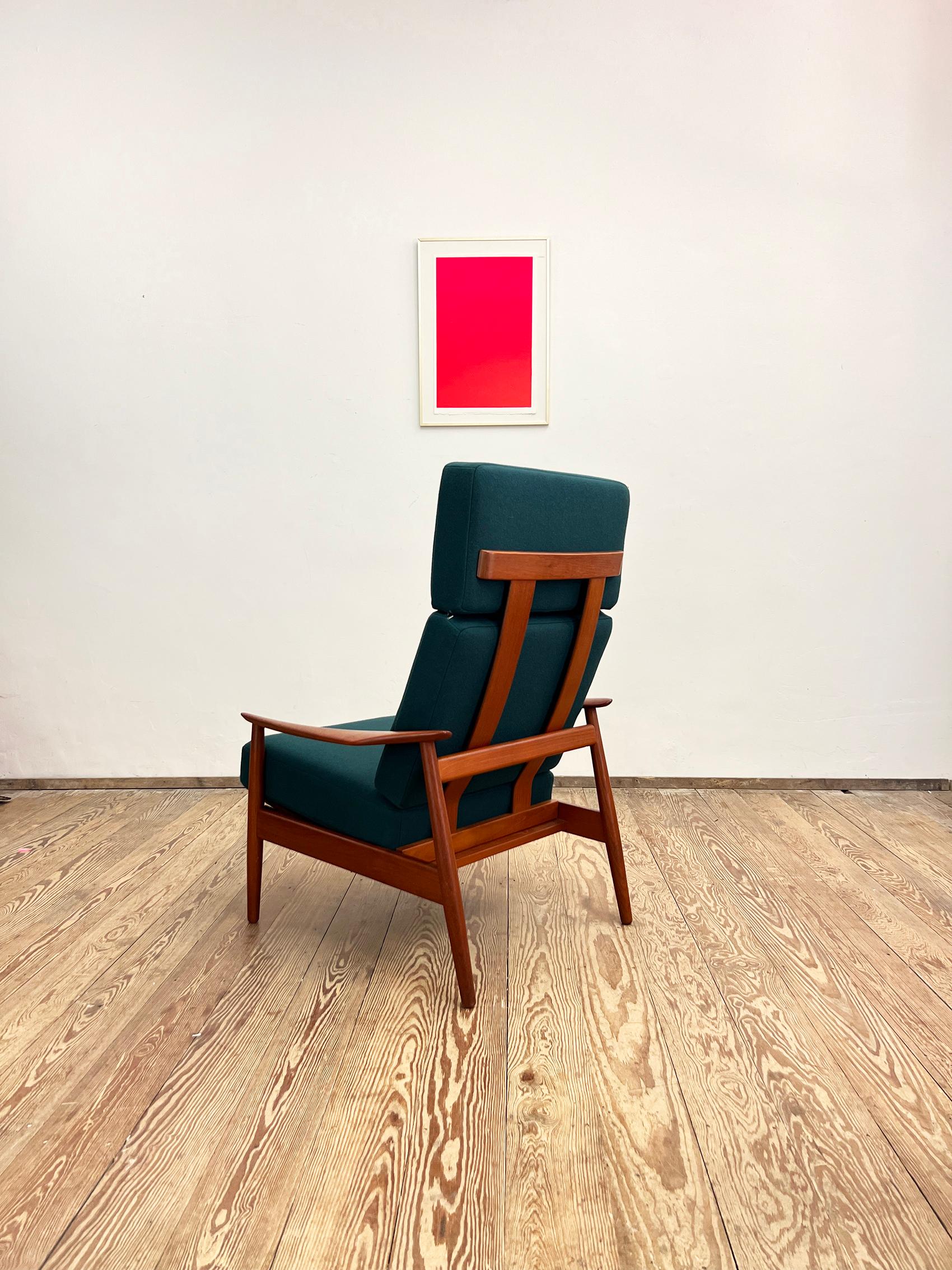 Danish Mid-Century Lounge Armchair, Teak Easy Chair by Arne Vodder, France & Son 3