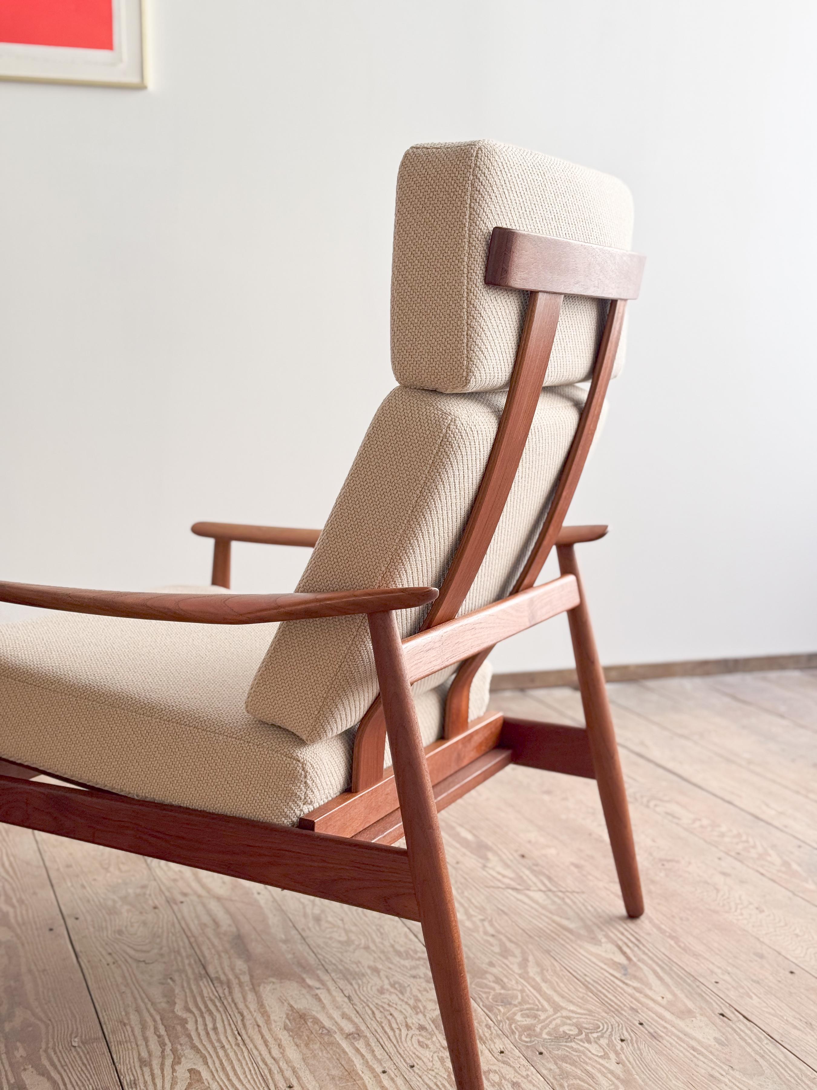 Danish Mid-Century Lounge Armchair, Teak Easy Chair by Arne Vodder, France & Son 3