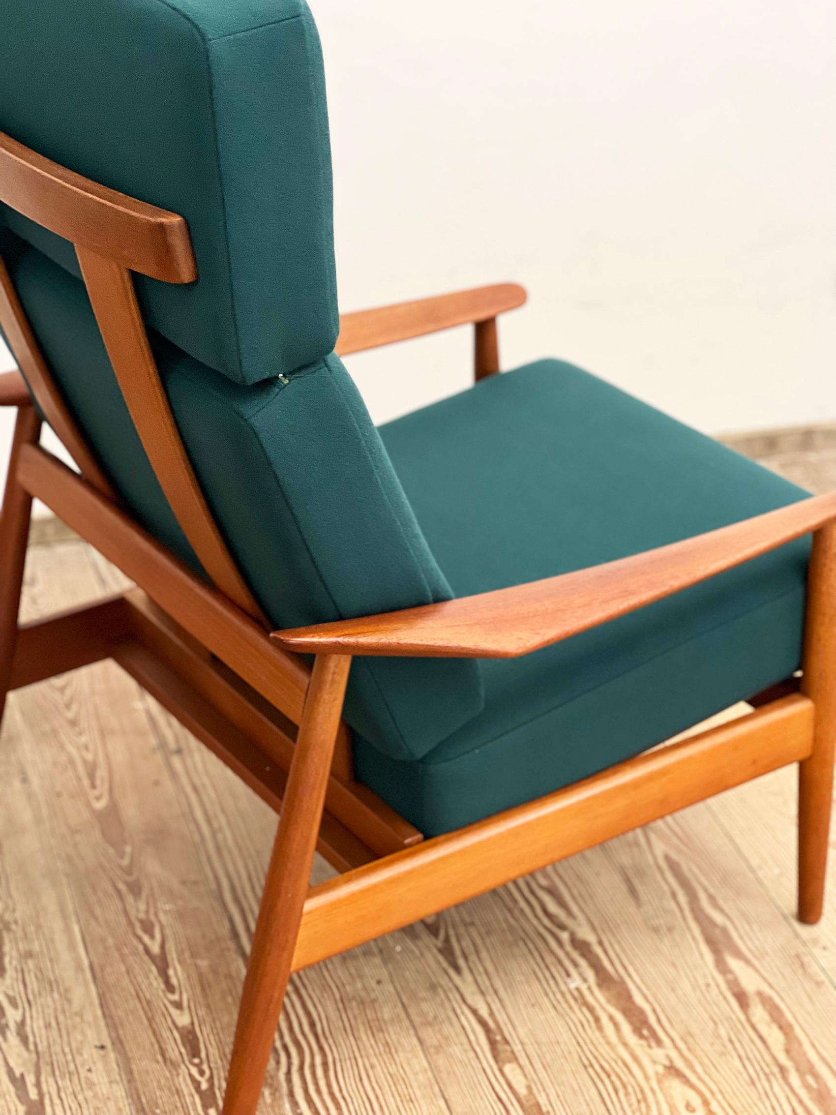 Danish Mid-Century Lounge Armchair, Teak Easy Chair by Arne Vodder, France & Son 5