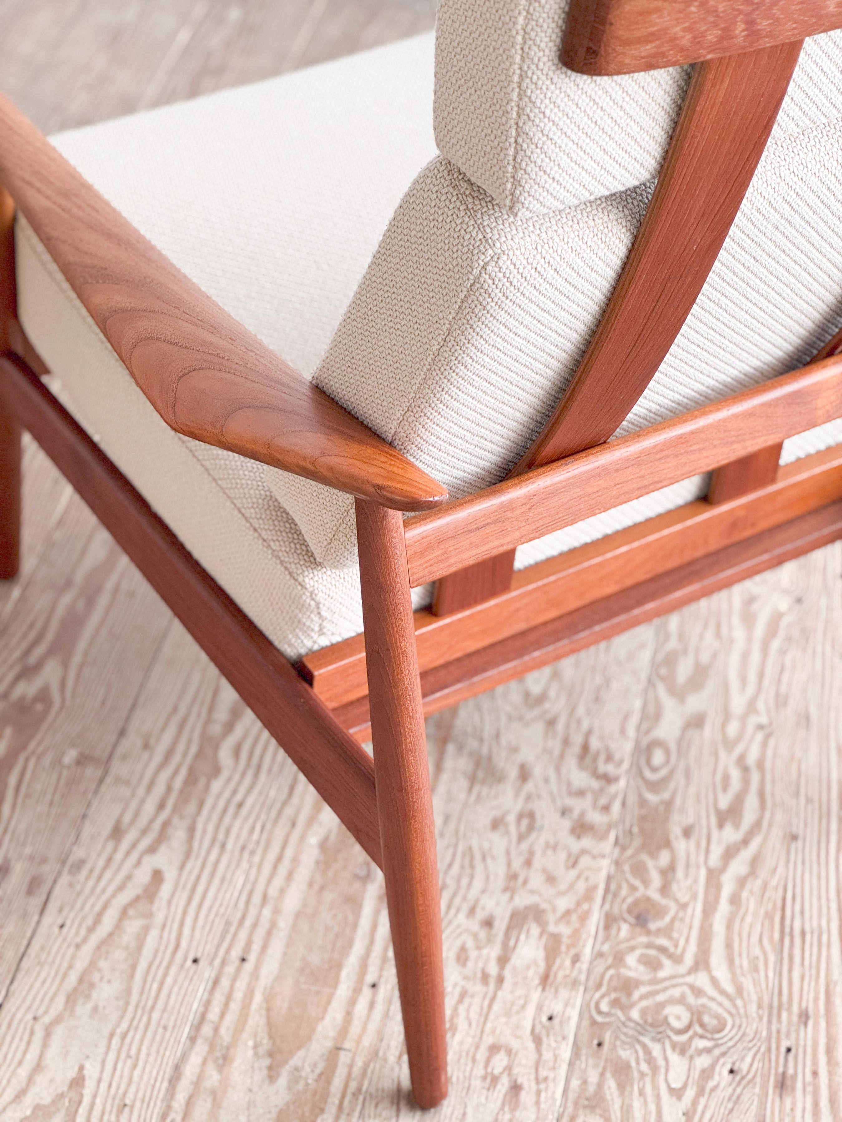 Danish Mid-Century Lounge Armchair, Teak Easy Chair by Arne Vodder, France & Son 5