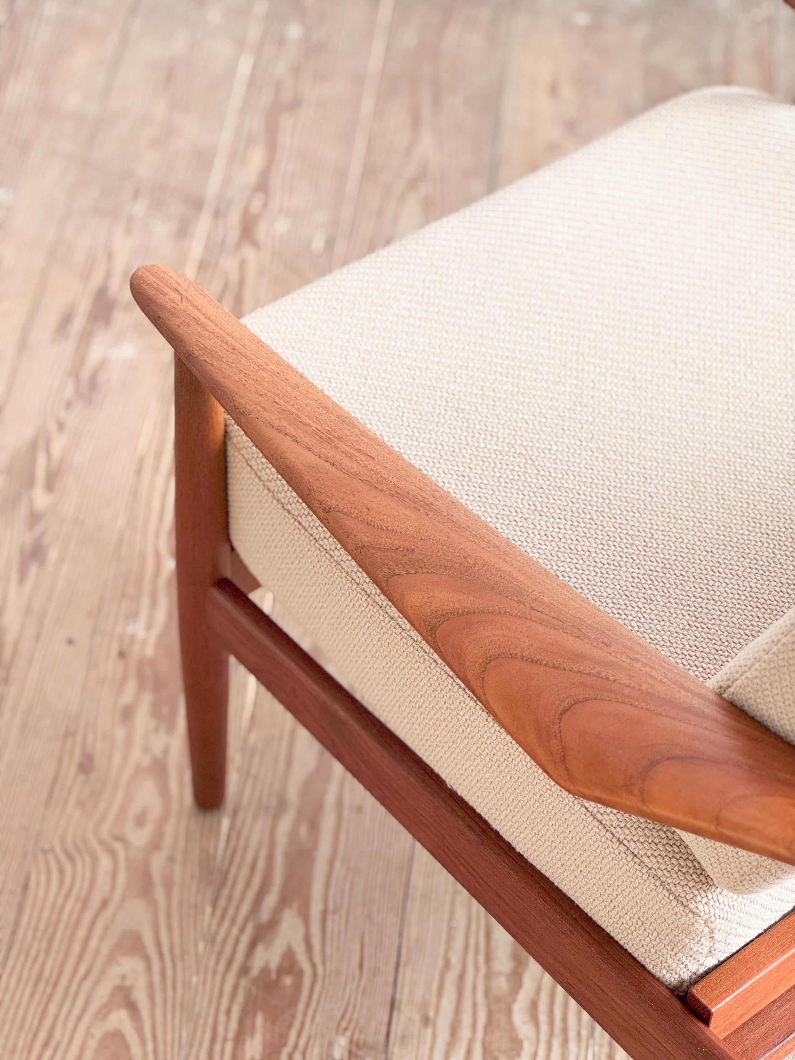 Danish Mid-Century Lounge Armchair, Teak Easy Chair by Arne Vodder, France & Son 7