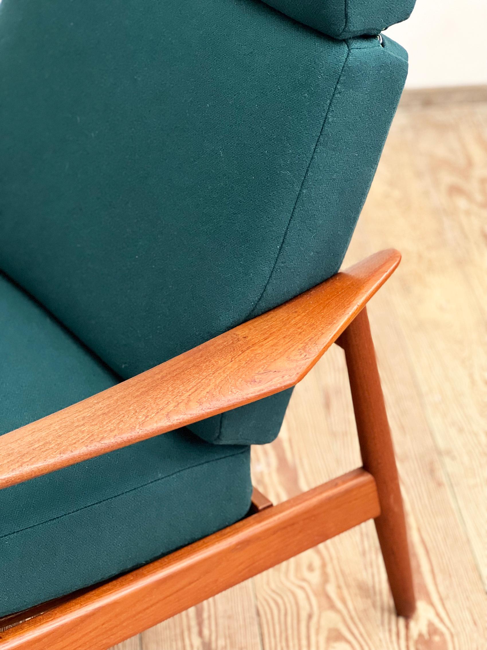Danish Mid-Century Lounge Armchair, Teak Easy Chair by Arne Vodder, France & Son 9