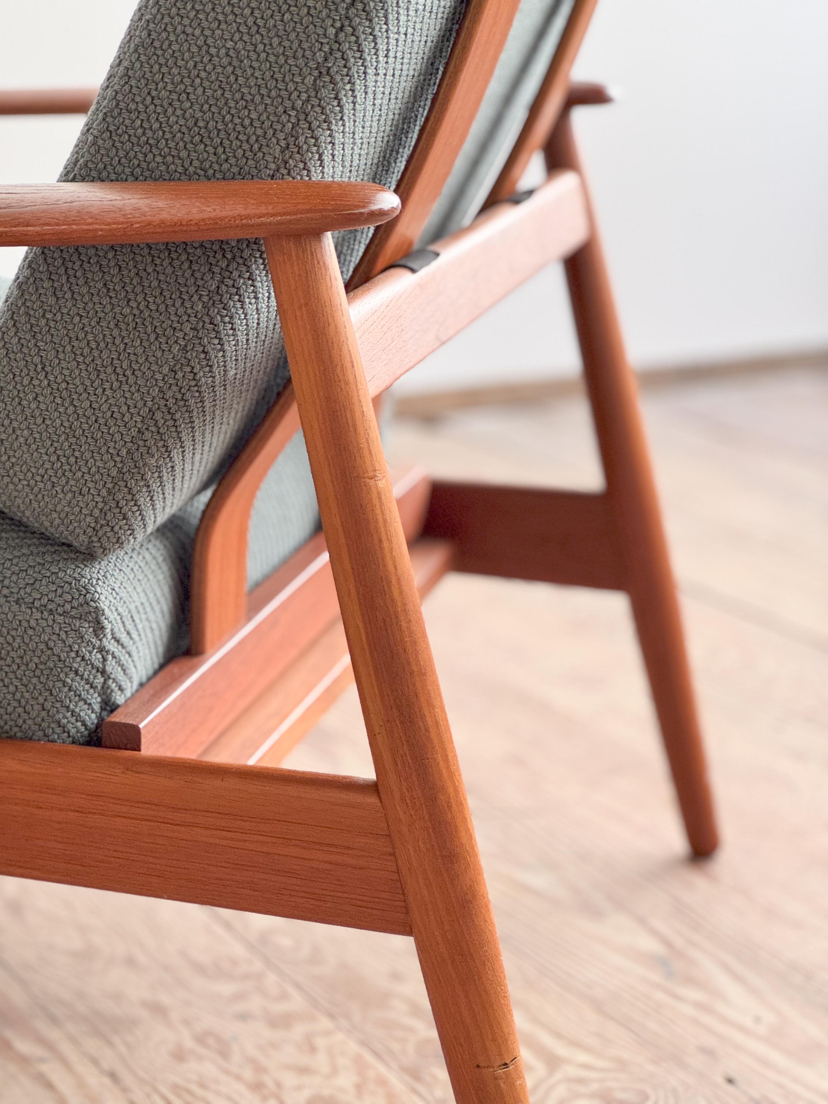 Danish Mid-Century Lounge Armchair, Teak Easy Chair by Arne Vodder, France & Son 9