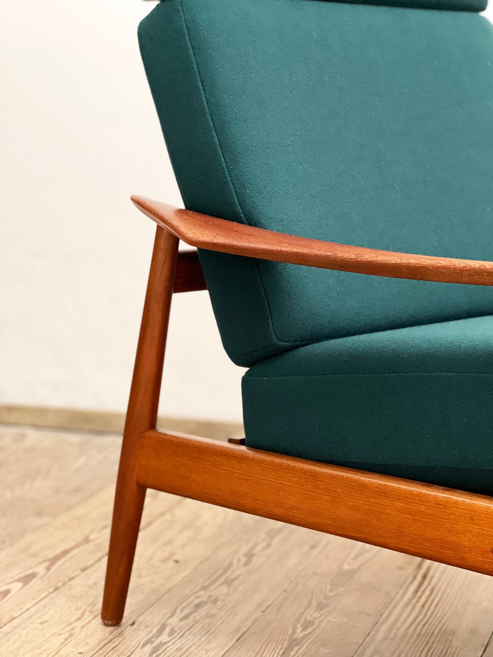 Danish Mid-Century Lounge Armchair, Teak Easy Chair by Arne Vodder, France & Son 10