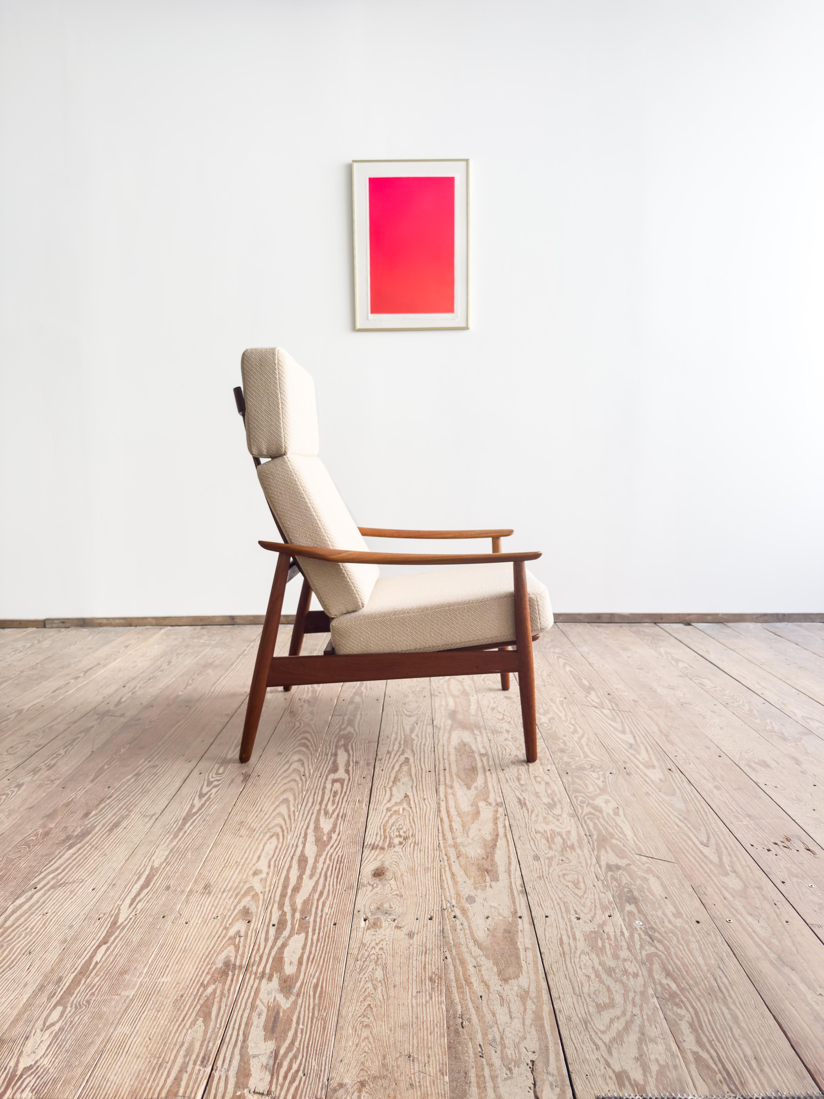 Mid-Century Modern Danish Mid-Century Lounge Armchair, Teak Easy Chair by Arne Vodder, France & Son