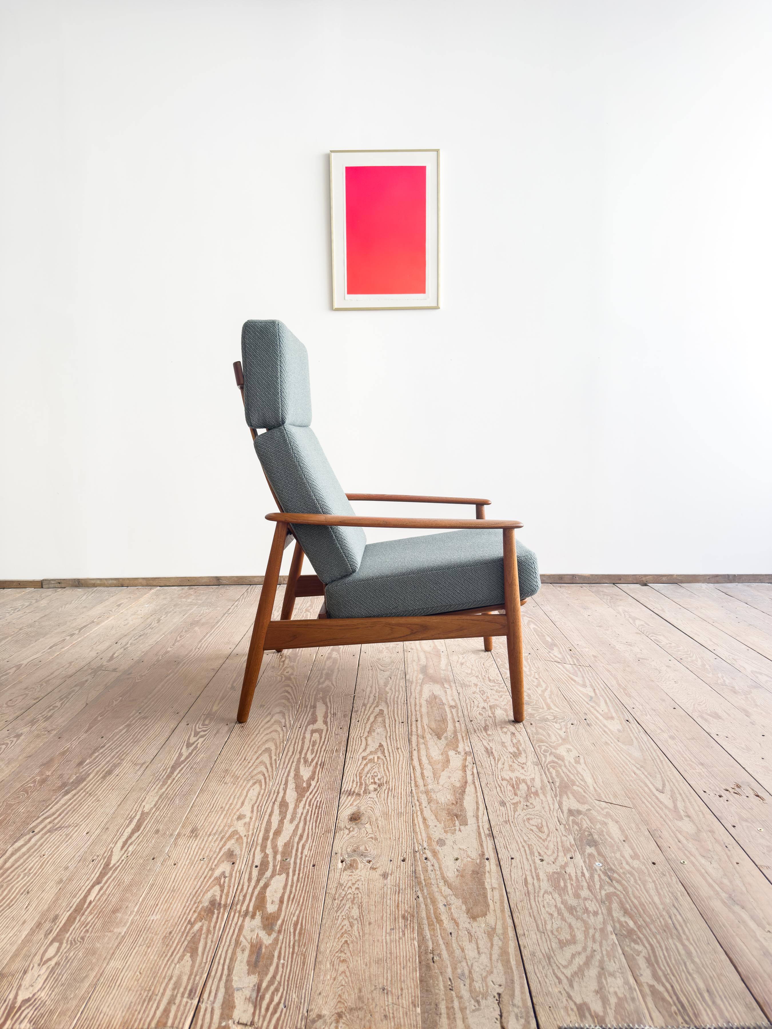 Mid-Century Modern Danish Mid-Century Lounge Armchair, Teak Easy Chair by Arne Vodder, France & Son