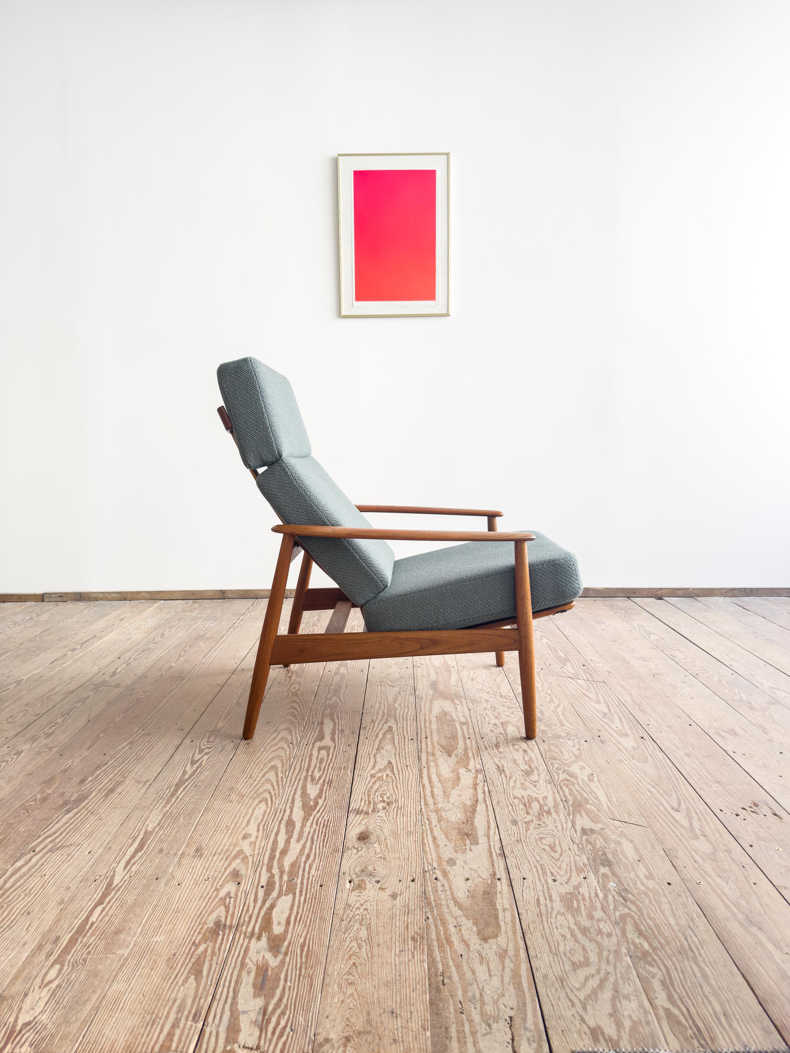 Danish Mid-Century Lounge Armchair, Teak Easy Chair by Arne Vodder, France & Son In Good Condition In München, Bavaria