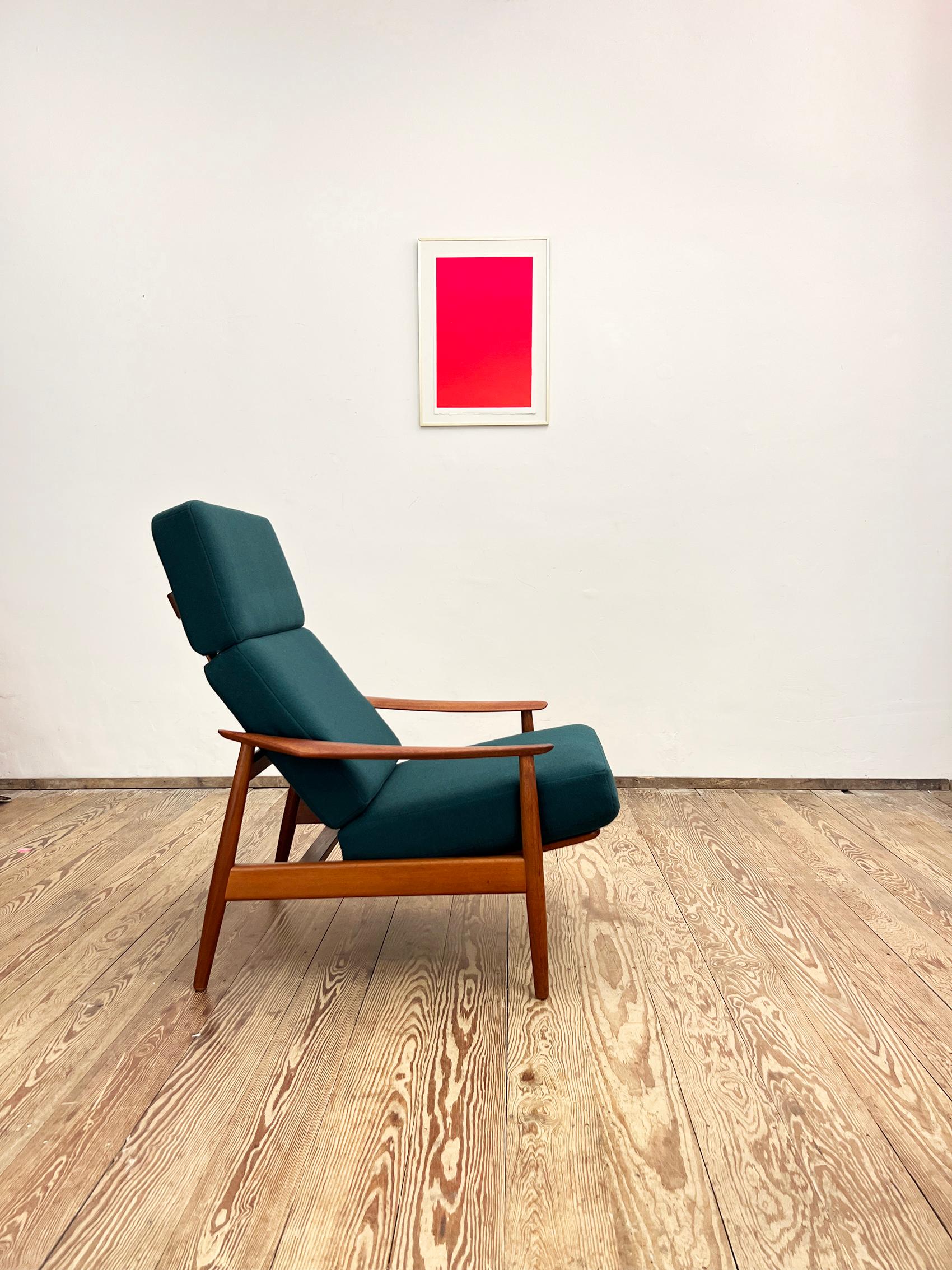 Mid-20th Century Danish Mid-Century Lounge Armchair, Teak Easy Chair by Arne Vodder, France & Son