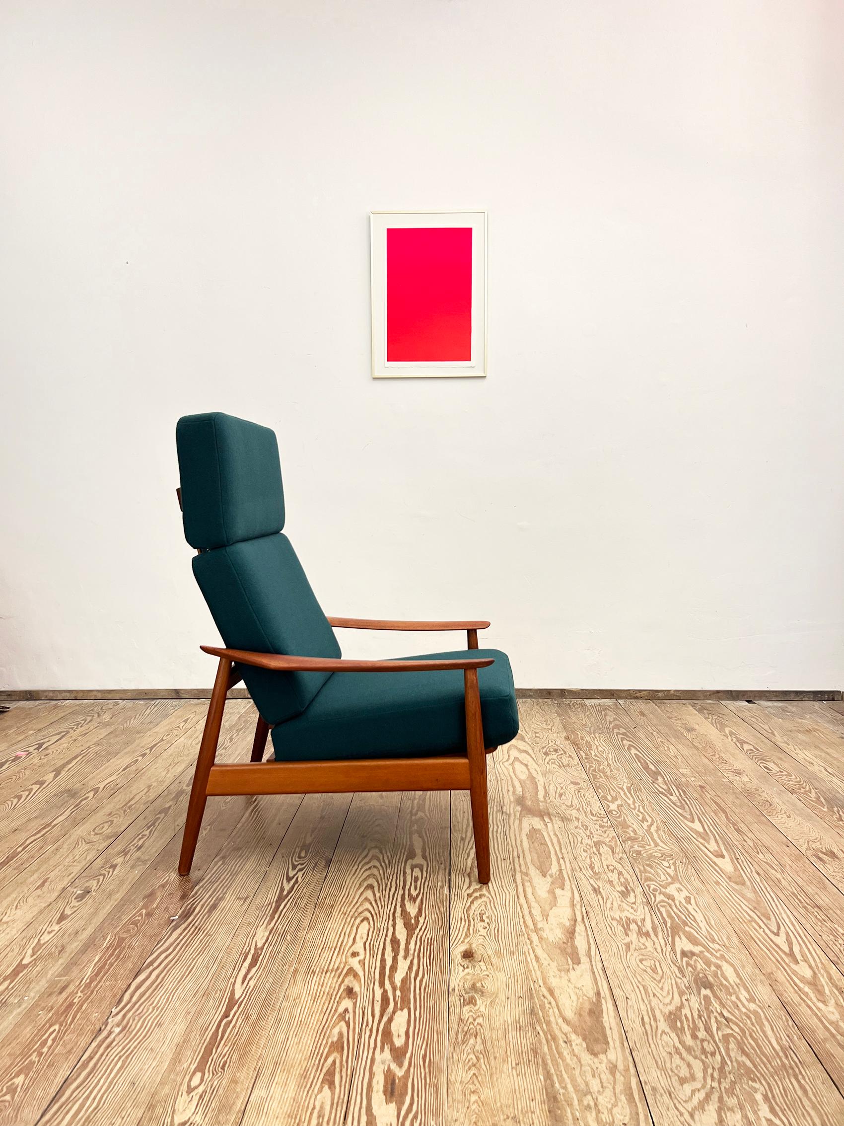 Danish Mid-Century Lounge Armchair, Teak Easy Chair by Arne Vodder, France & Son 1