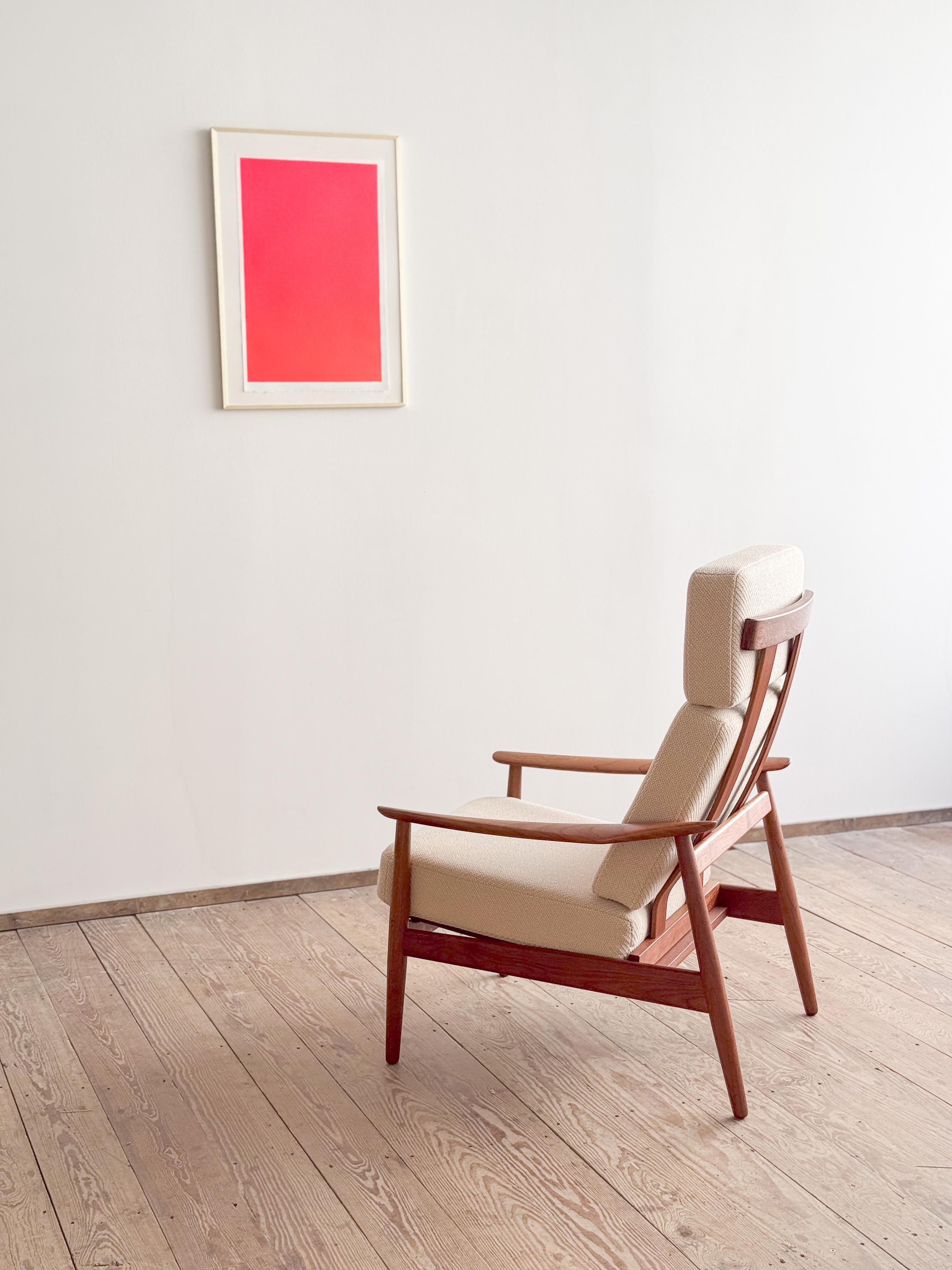 Danish Mid-Century Lounge Armchair, Teak Easy Chair by Arne Vodder, France & Son 1