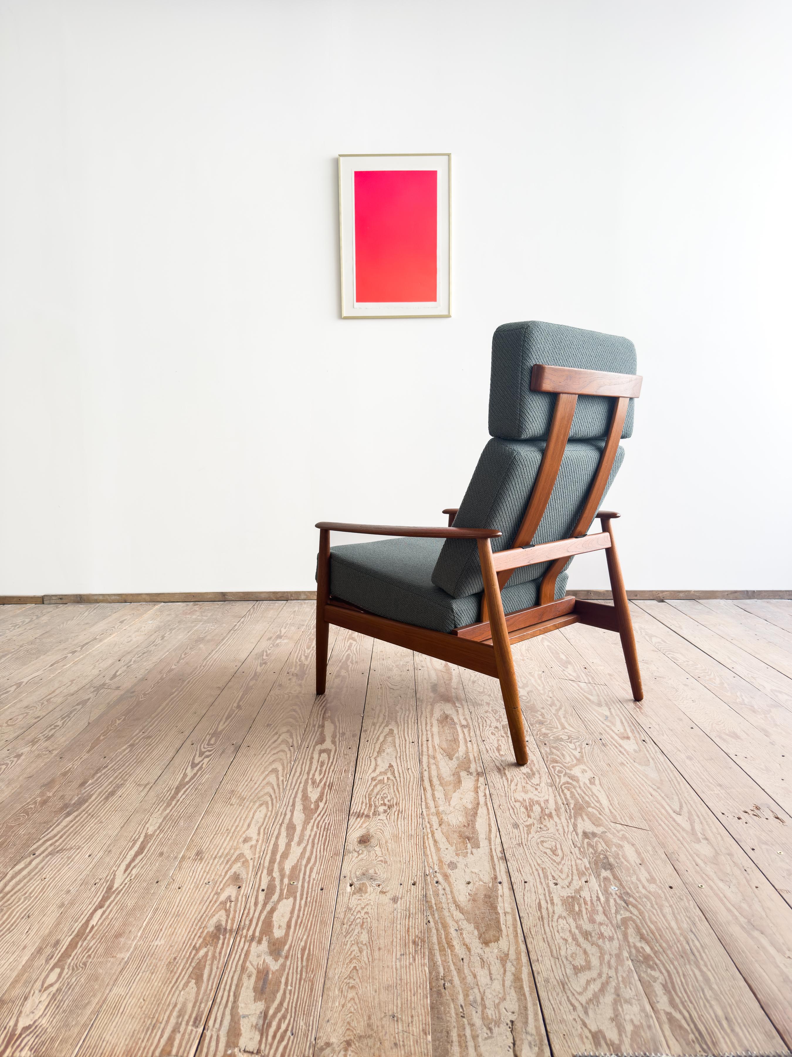 Danish Mid-Century Lounge Armchair, Teak Easy Chair by Arne Vodder, France & Son 1