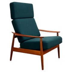 Danish Mid-Century Lounge Armchair, Teak Easy Chair by Arne Vodder, France & Son