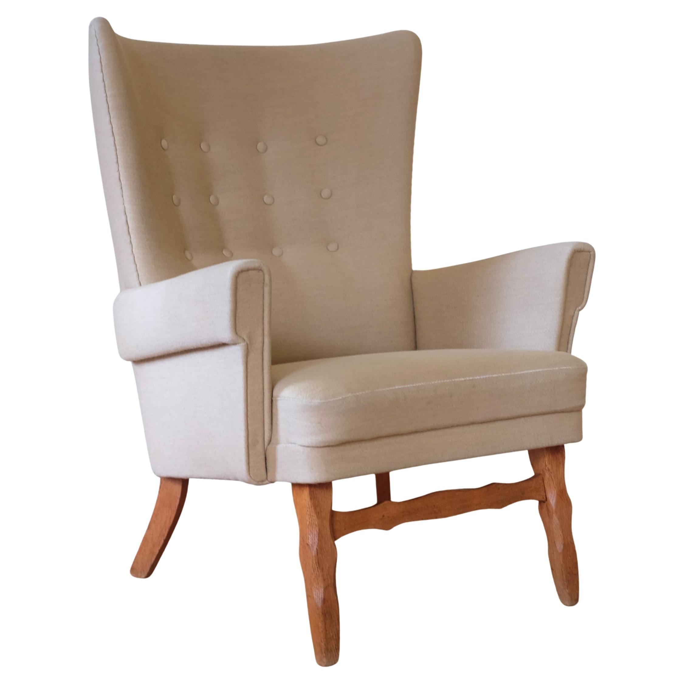 Danish Mid-Century Lounge Chair attributed to Henning Kjærnulf