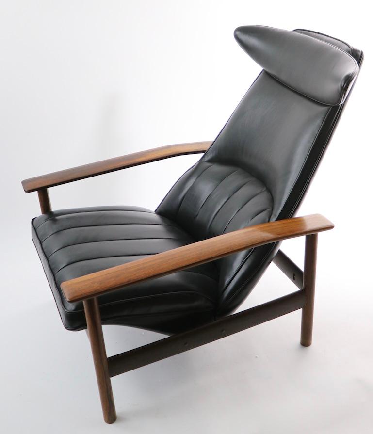 Dänischer Sessel, Mid-Century, von Svein Dysthe für Dokka Mobler (Leder) im Angebot