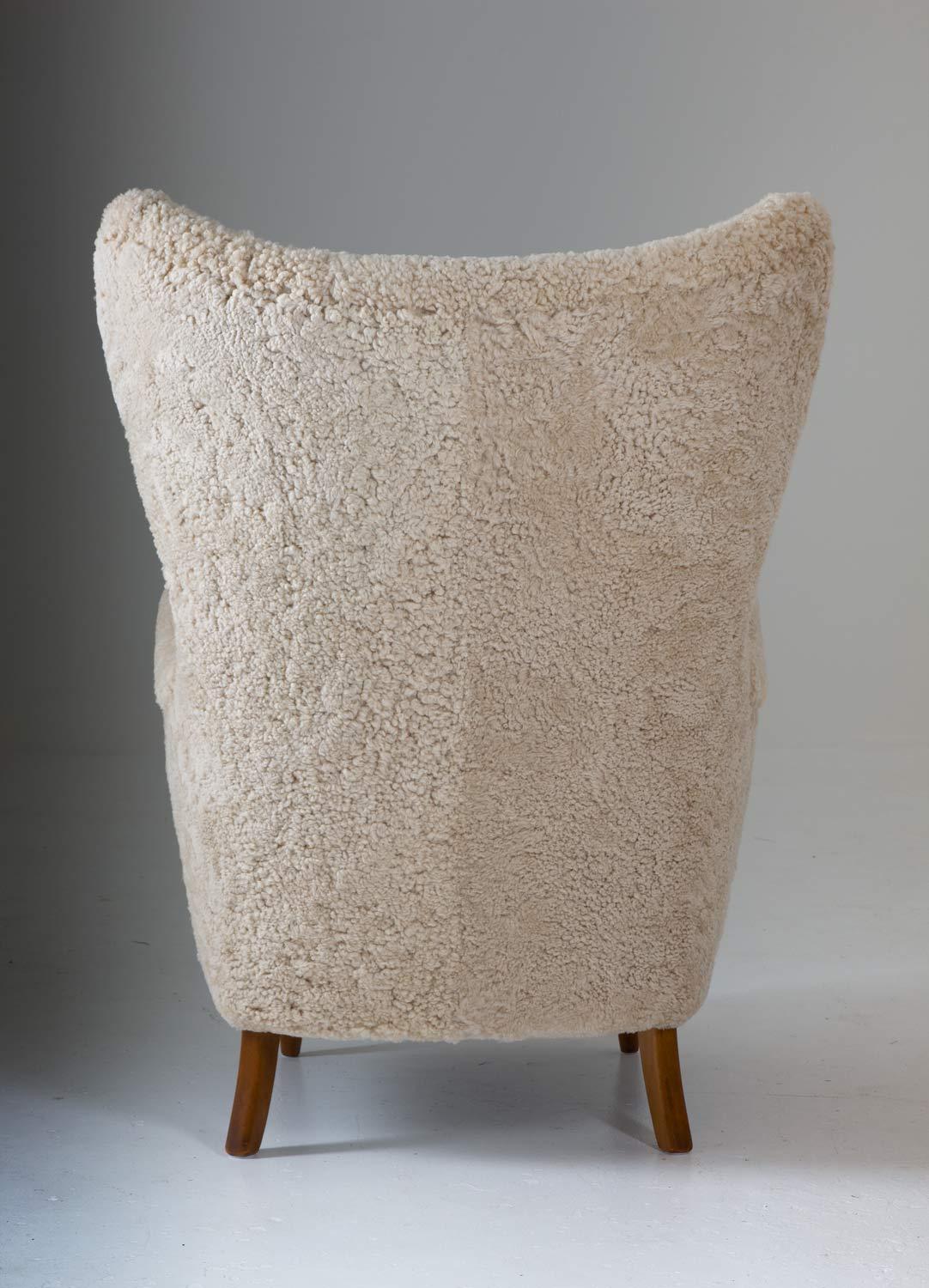 danish sheepskin chair