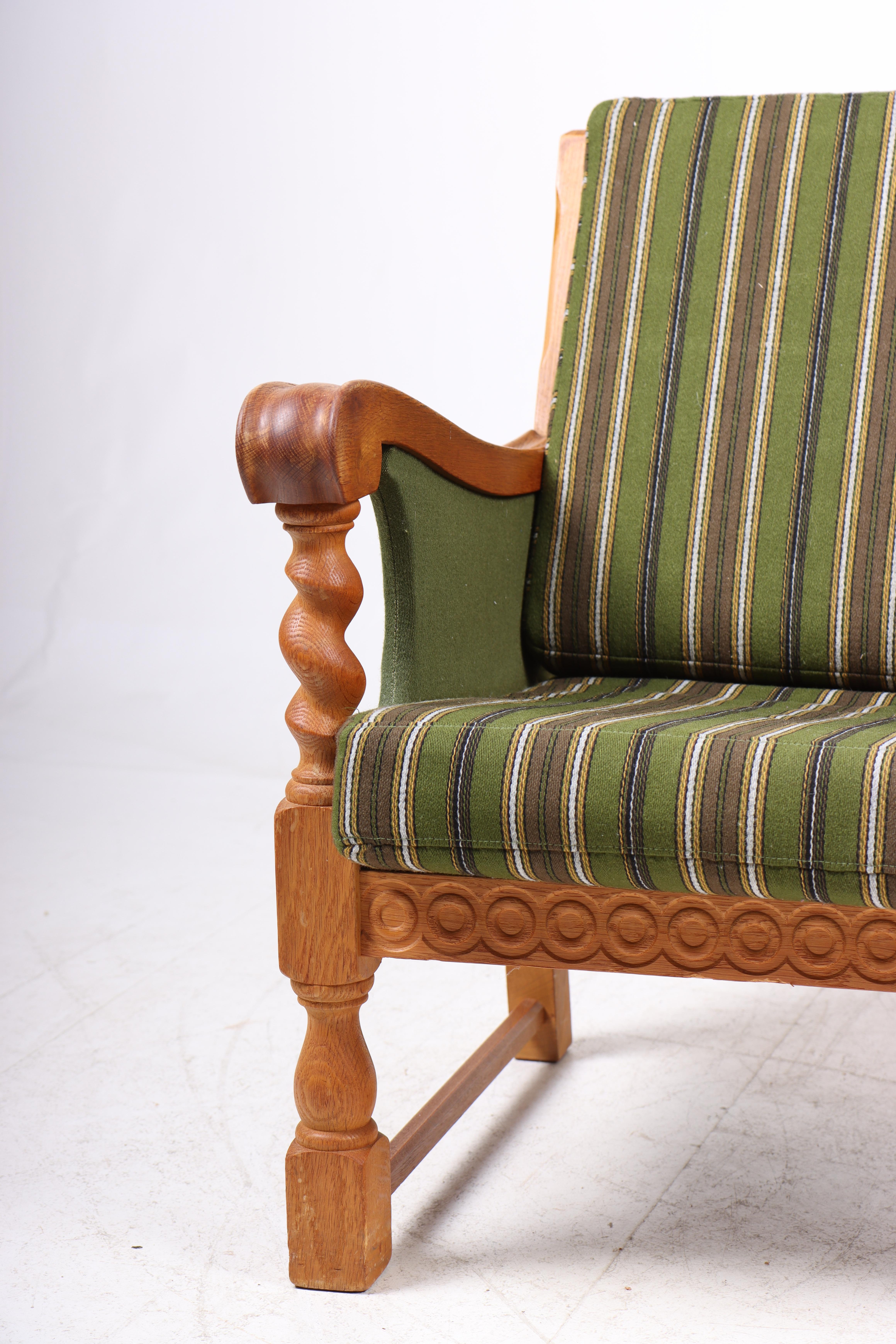 Mid-Century Modern Danish Mid-Century Lounge Chair in Solid Oak, 1950s