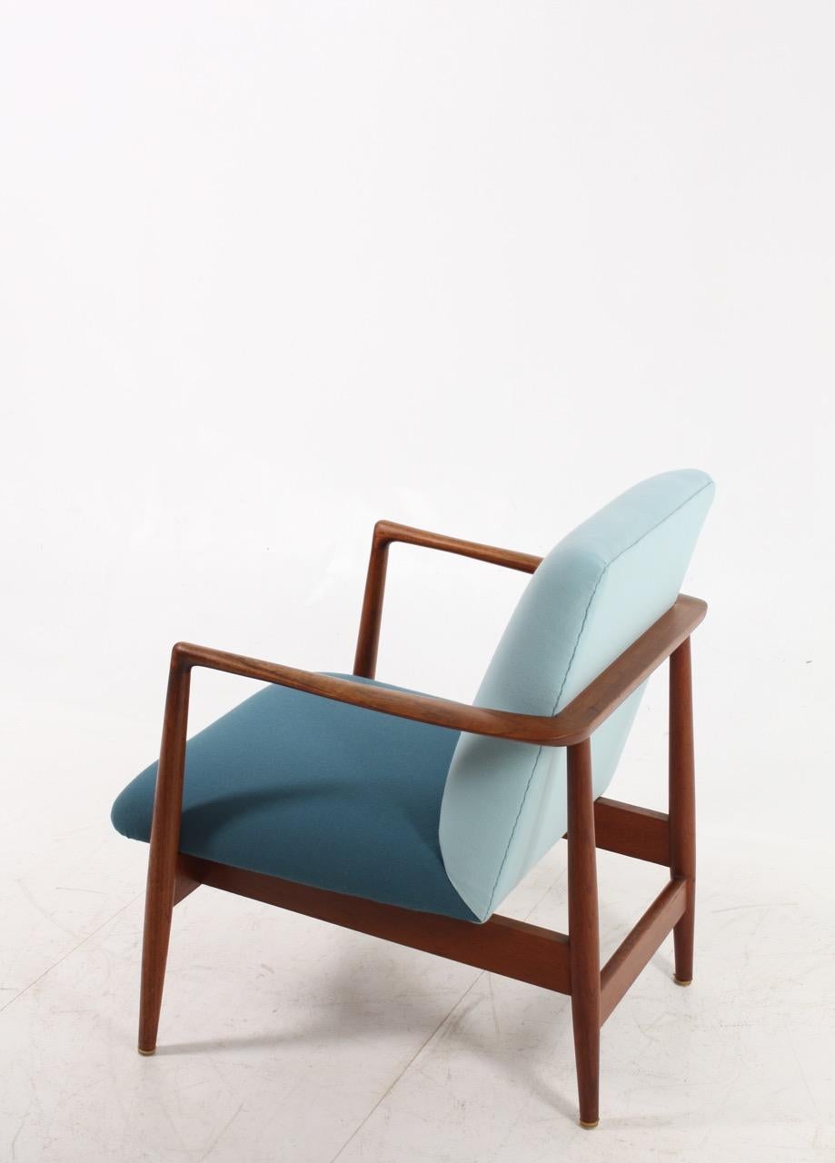 Mid-20th Century Danish Midcentury Lounge Chair in Teak and Fabric, 1950s