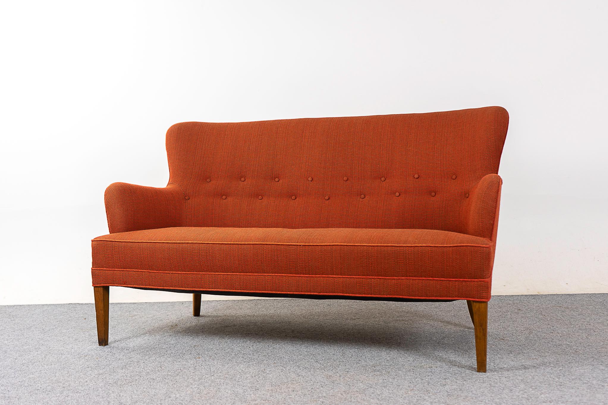 Danish Midcentury Loveseat In Good Condition For Sale In VANCOUVER, CA