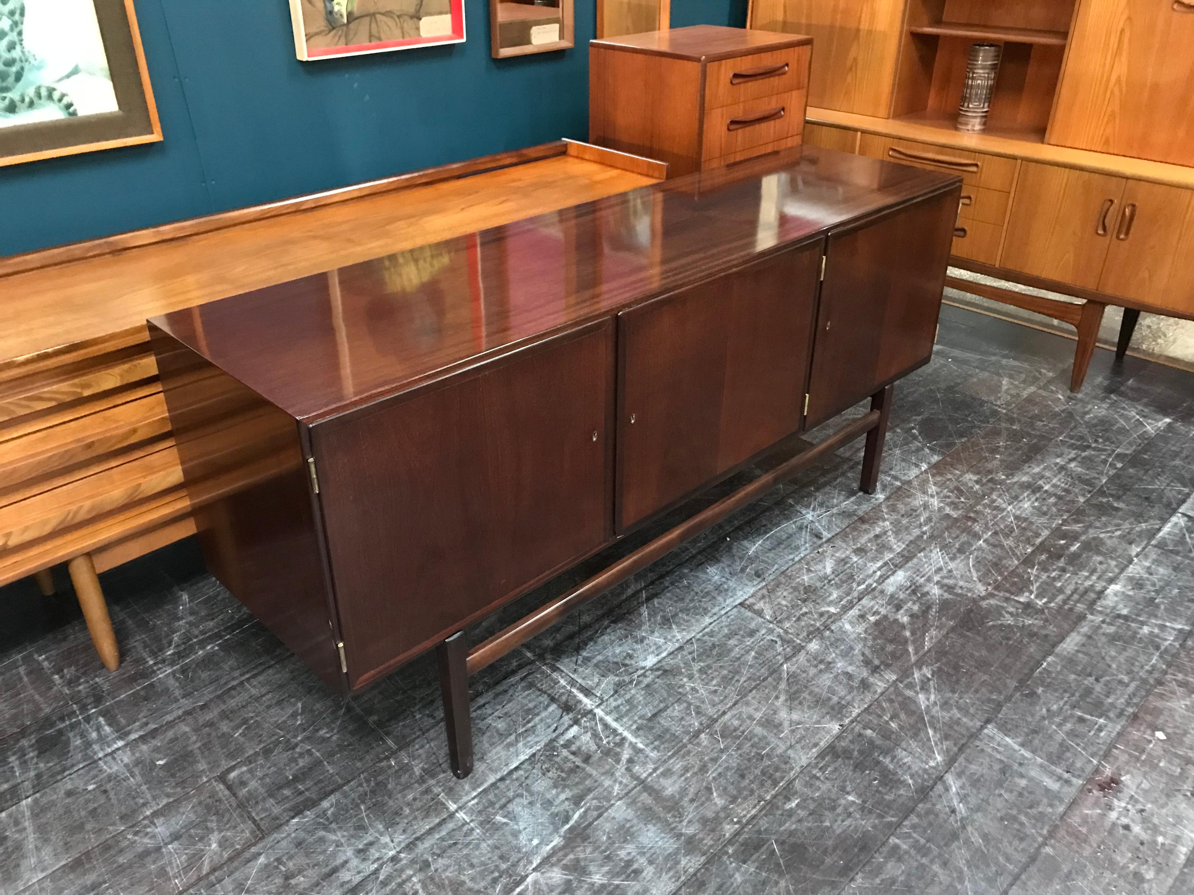 Mid-Century Modern Danish Midcentury Mahogany Sideboard by Ole Wanscher for Poul Jeppesen For Sale
