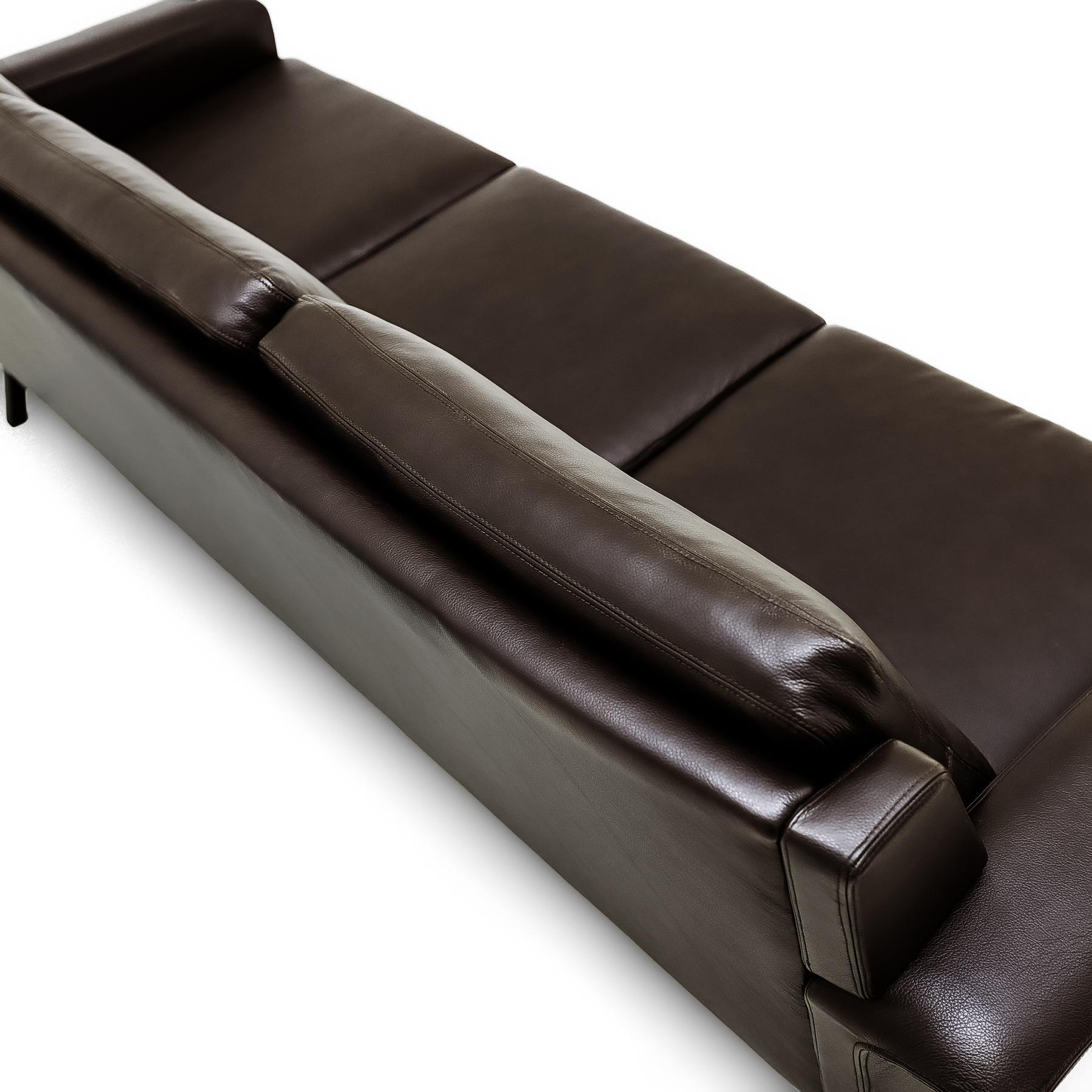 Divano in pelle a 3 posti di Arne Vodder per Fritz Hansen, modello 3330, metà secolo, danese. in vendita 3