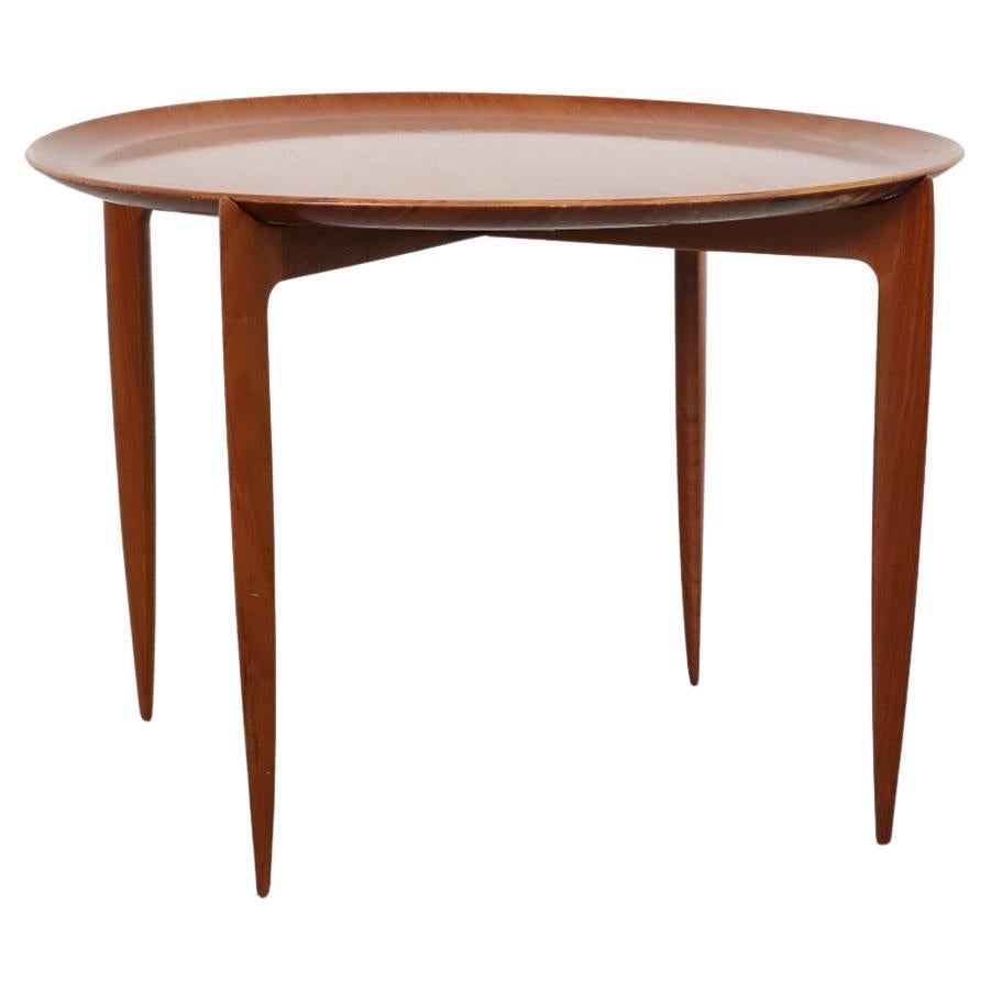 Danish Mid-Century "Model 4508" Teak Folding Tray Table by Fritz Hansen, 1950s