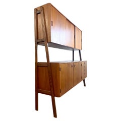 Credenza o credenza bar danese a 2 livelli del Mid Century Modern