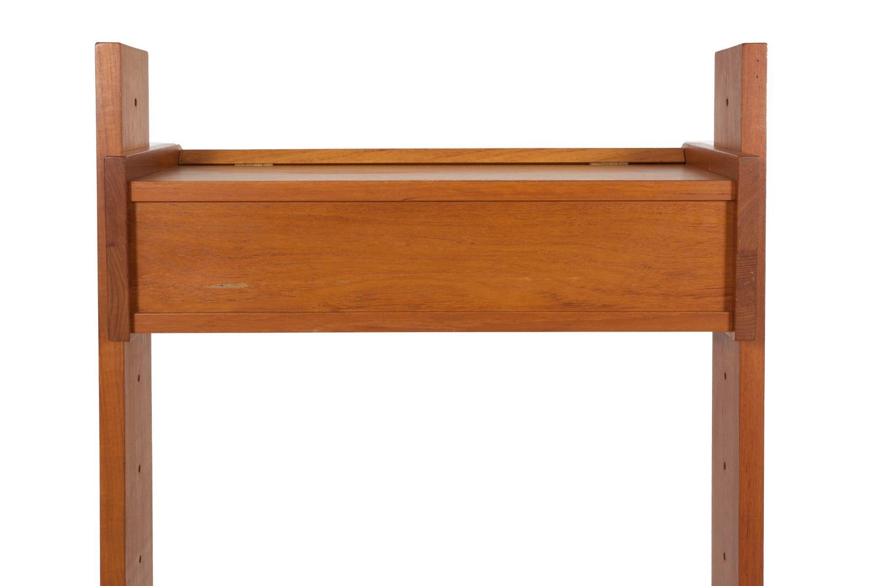 Danish Mid Century Modern Adjustable-Height Teak Desk and Chair circa 1960s For Sale 8