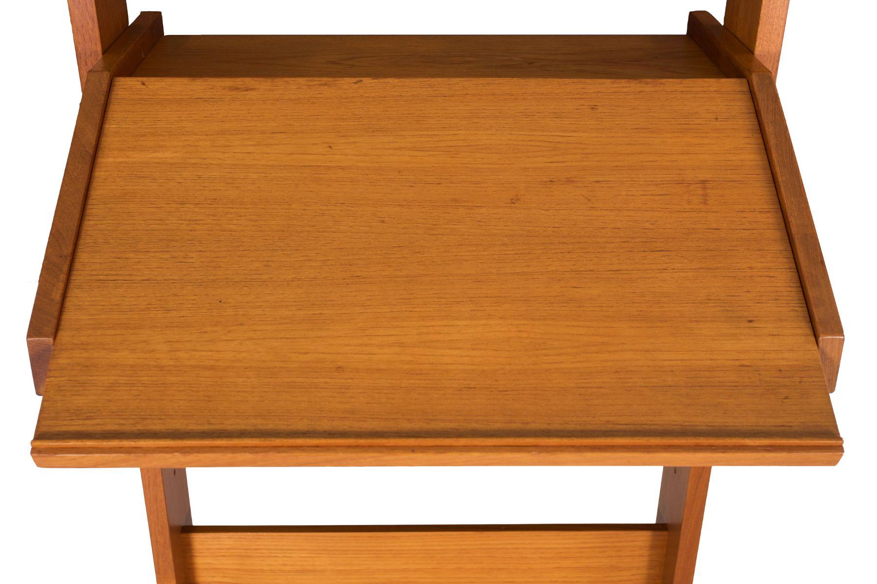 Danish Mid Century Modern Adjustable-Height Teak Desk and Chair circa 1960s For Sale 3